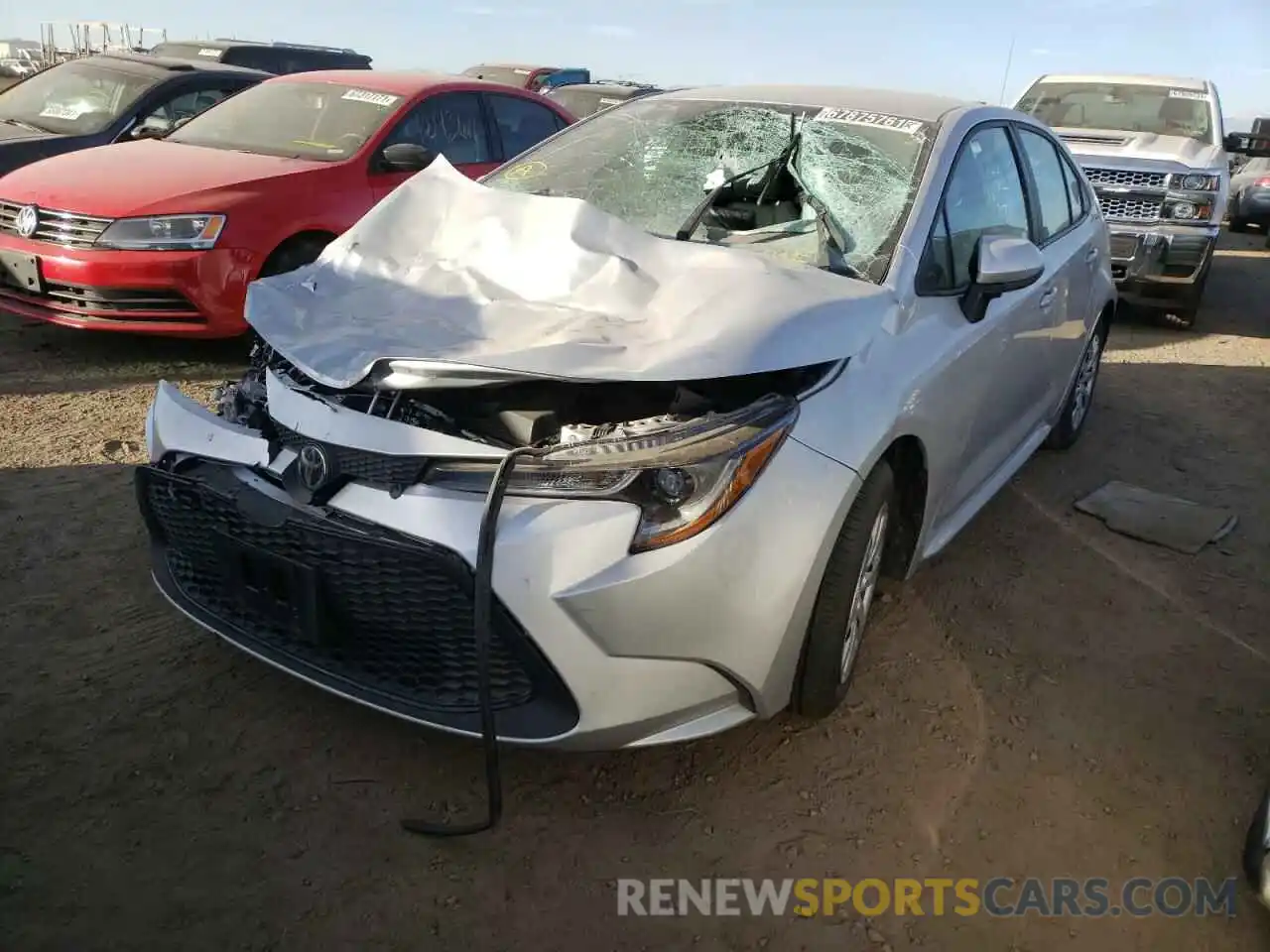 2 Photograph of a damaged car 5YFEPMAE7MP243769 TOYOTA COROLLA 2021