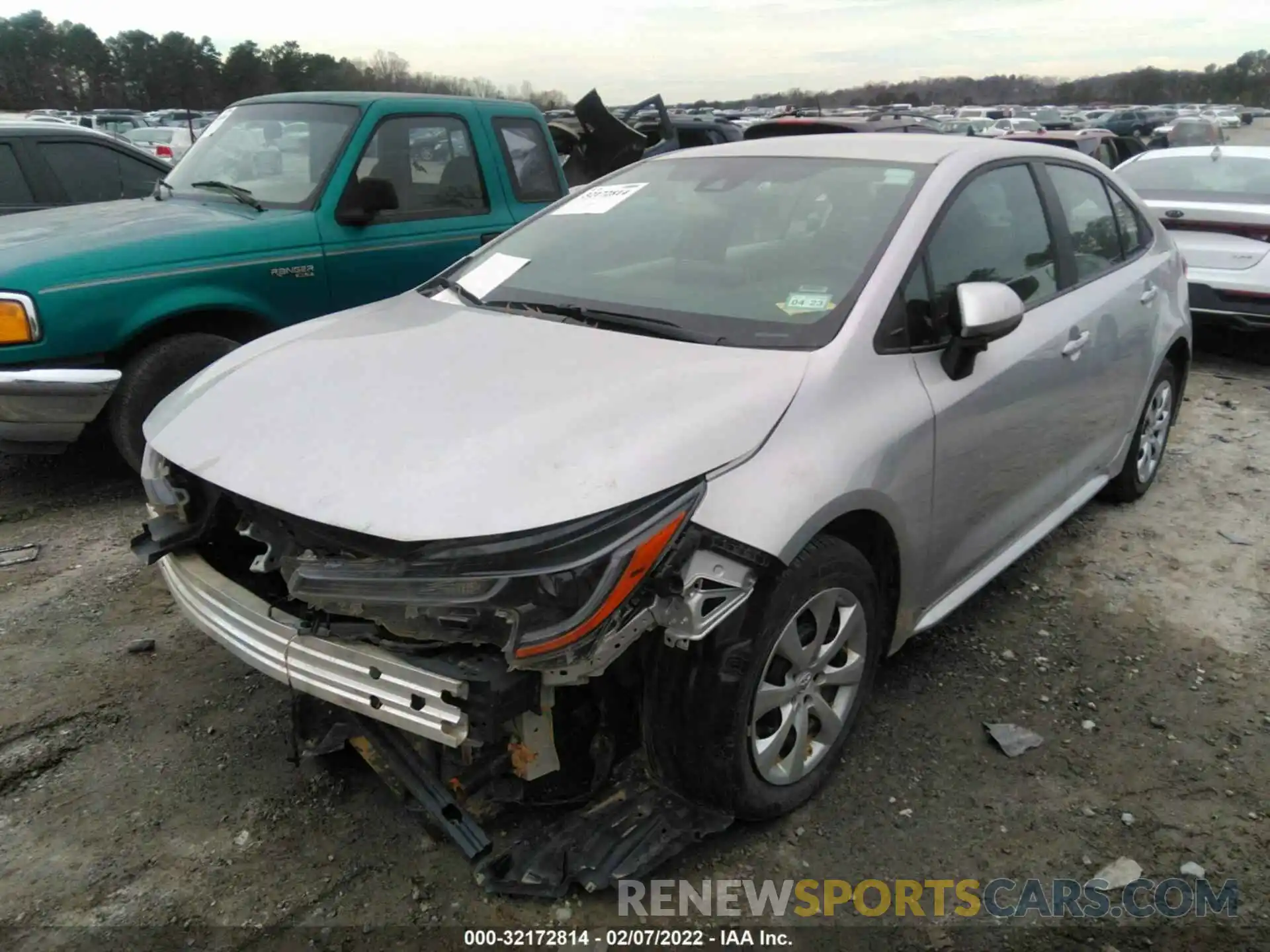 2 Photograph of a damaged car 5YFEPMAE7MP244887 TOYOTA COROLLA 2021