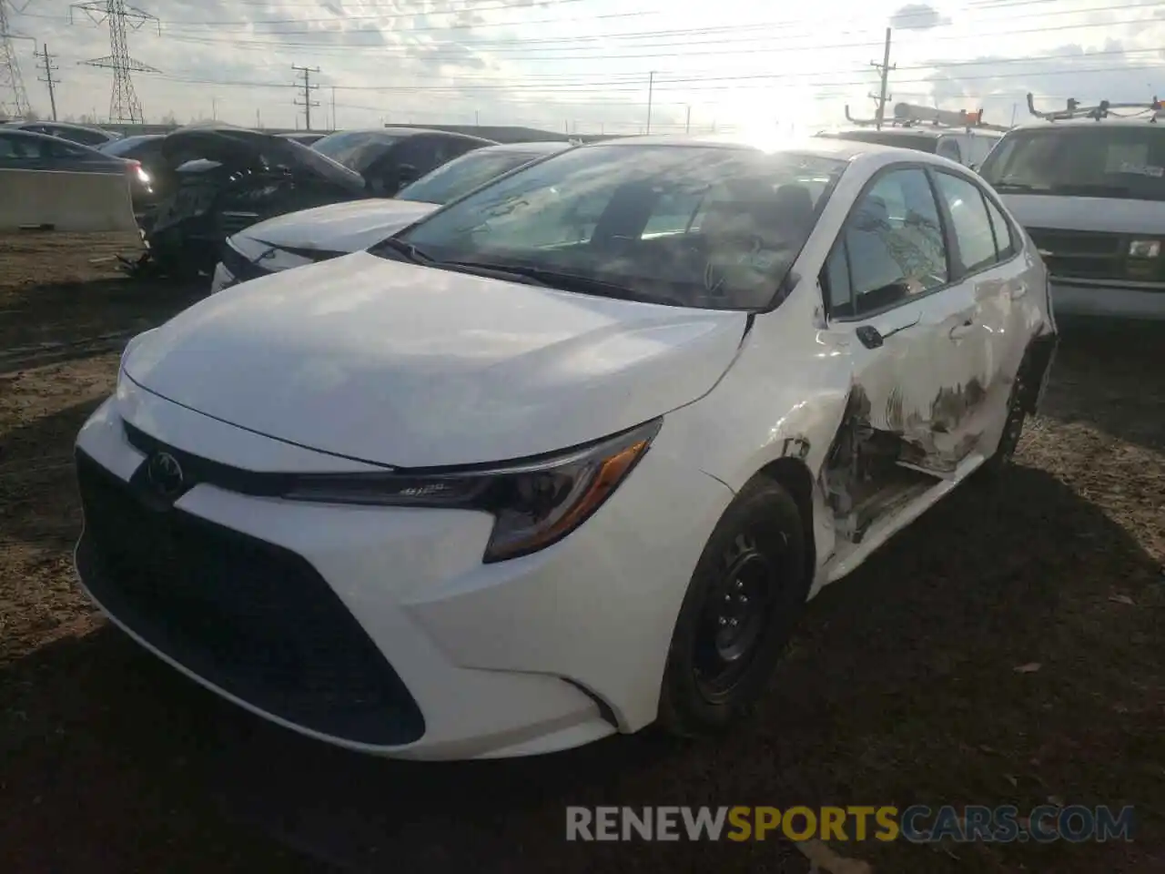 2 Photograph of a damaged car 5YFEPMAE7MP247725 TOYOTA COROLLA 2021