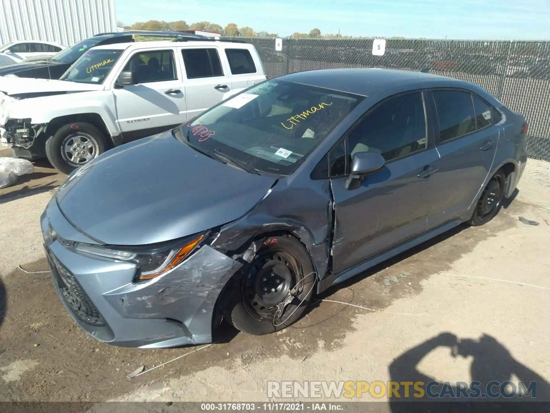 2 Photograph of a damaged car 5YFEPMAE7MP248390 TOYOTA COROLLA 2021