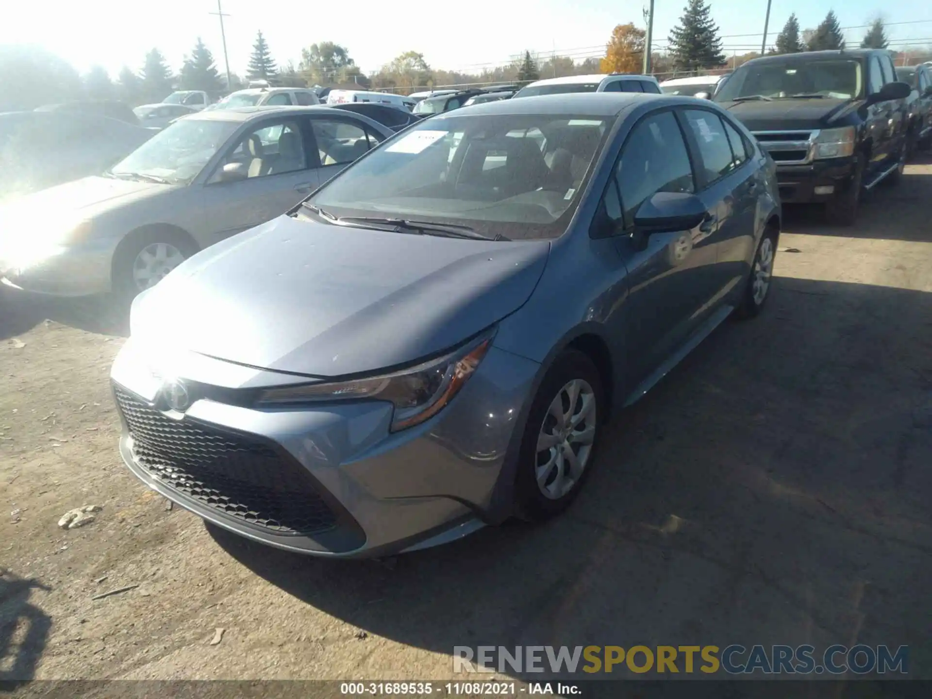 2 Photograph of a damaged car 5YFEPMAE7MP249796 TOYOTA COROLLA 2021