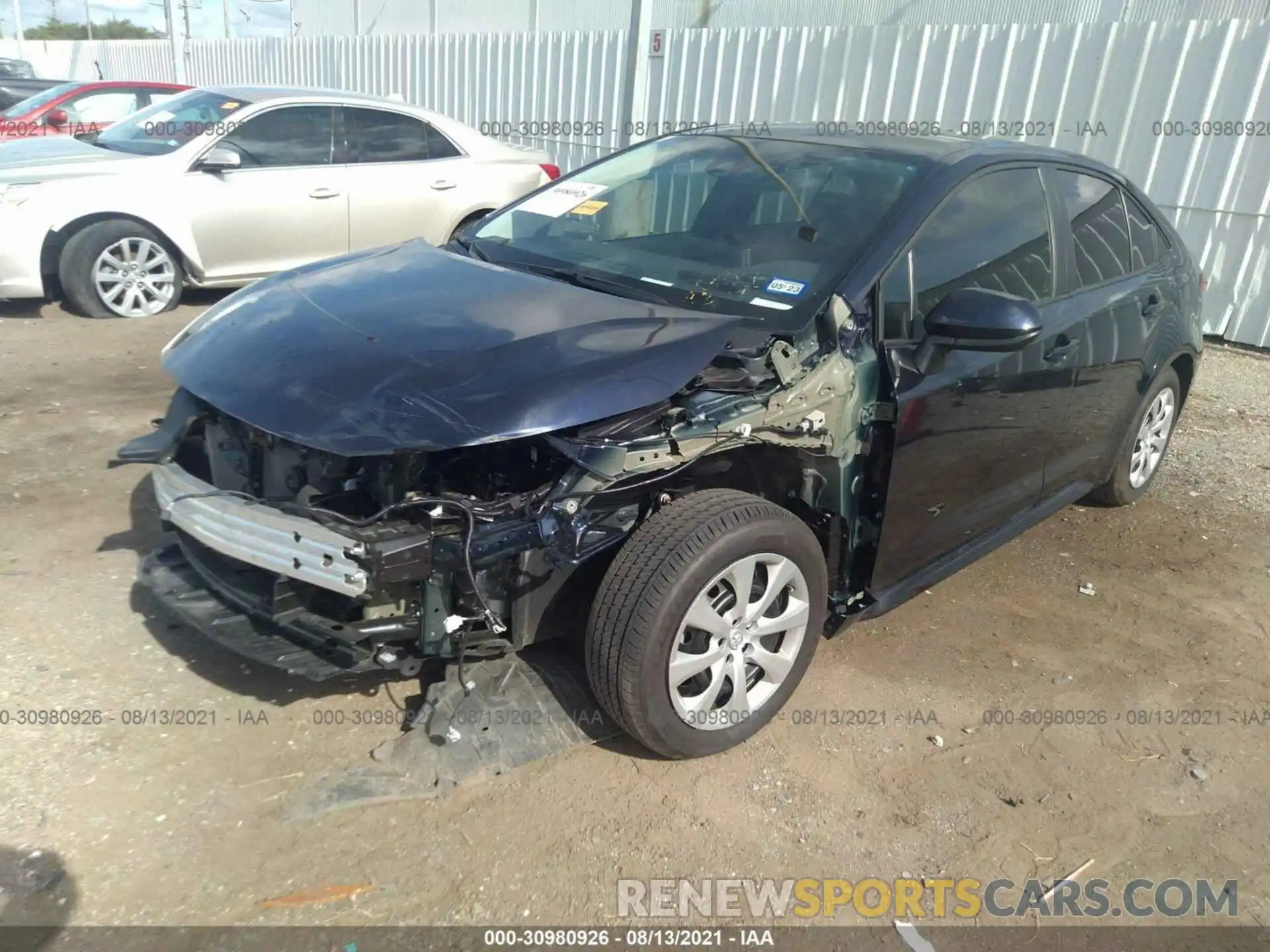 2 Photograph of a damaged car 5YFEPMAE7MP250155 TOYOTA COROLLA 2021