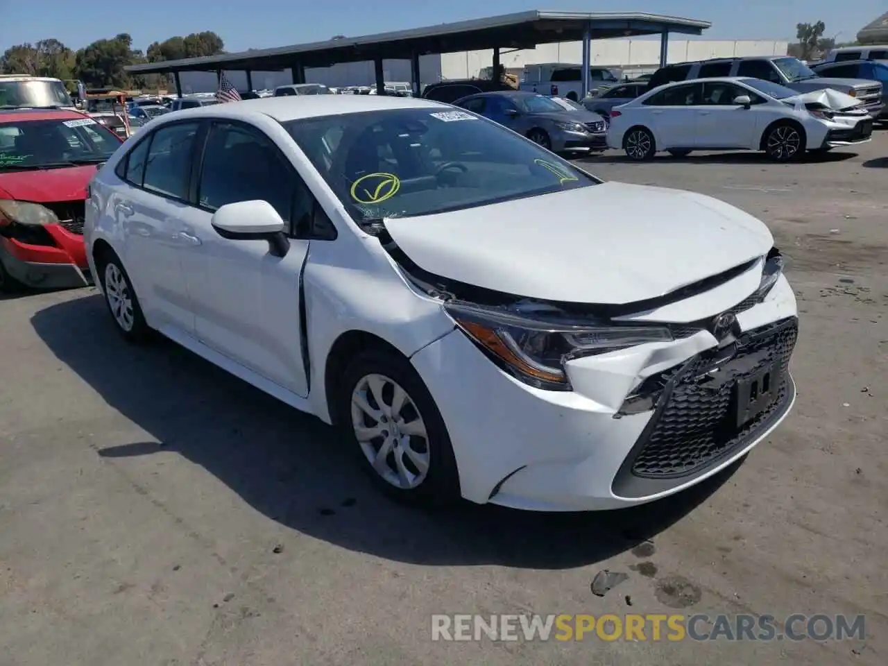 1 Photograph of a damaged car 5YFEPMAE7MP252956 TOYOTA COROLLA 2021