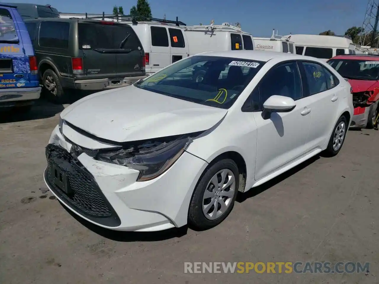 2 Photograph of a damaged car 5YFEPMAE7MP252956 TOYOTA COROLLA 2021