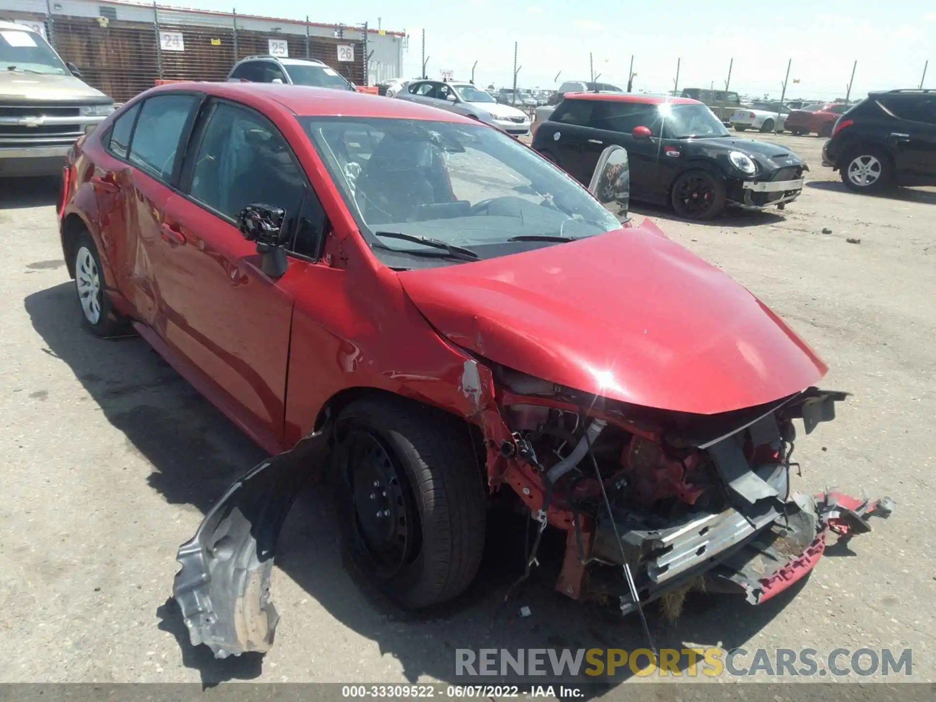 1 Photograph of a damaged car 5YFEPMAE7MP253640 TOYOTA COROLLA 2021