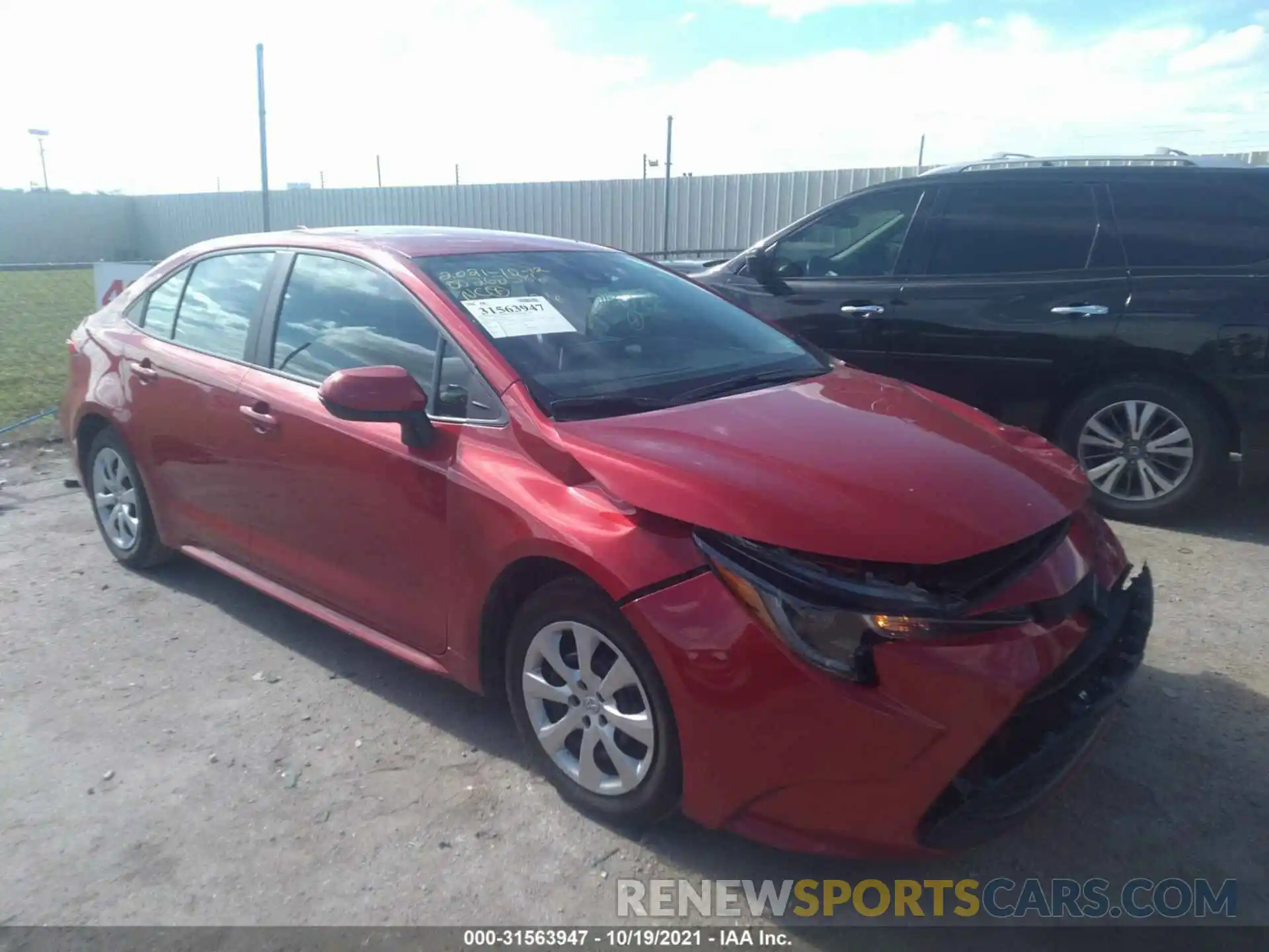 1 Photograph of a damaged car 5YFEPMAE7MP257526 TOYOTA COROLLA 2021