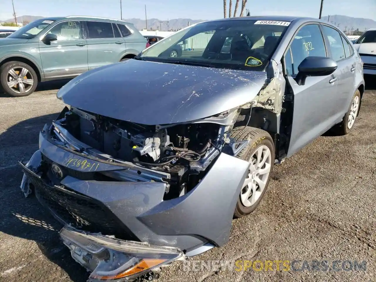 2 Photograph of a damaged car 5YFEPMAE7MP265335 TOYOTA COROLLA 2021