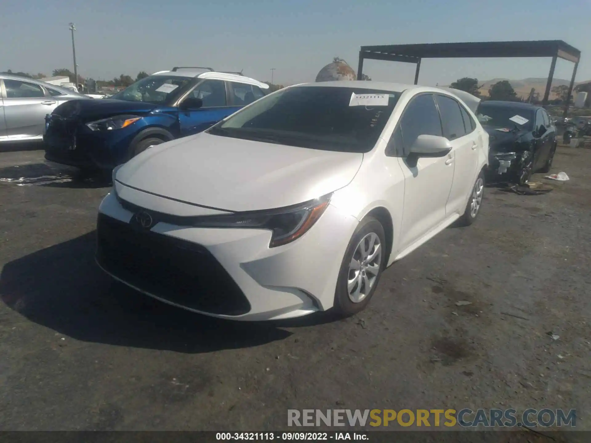 2 Photograph of a damaged car 5YFEPMAE7MP267313 TOYOTA COROLLA 2021