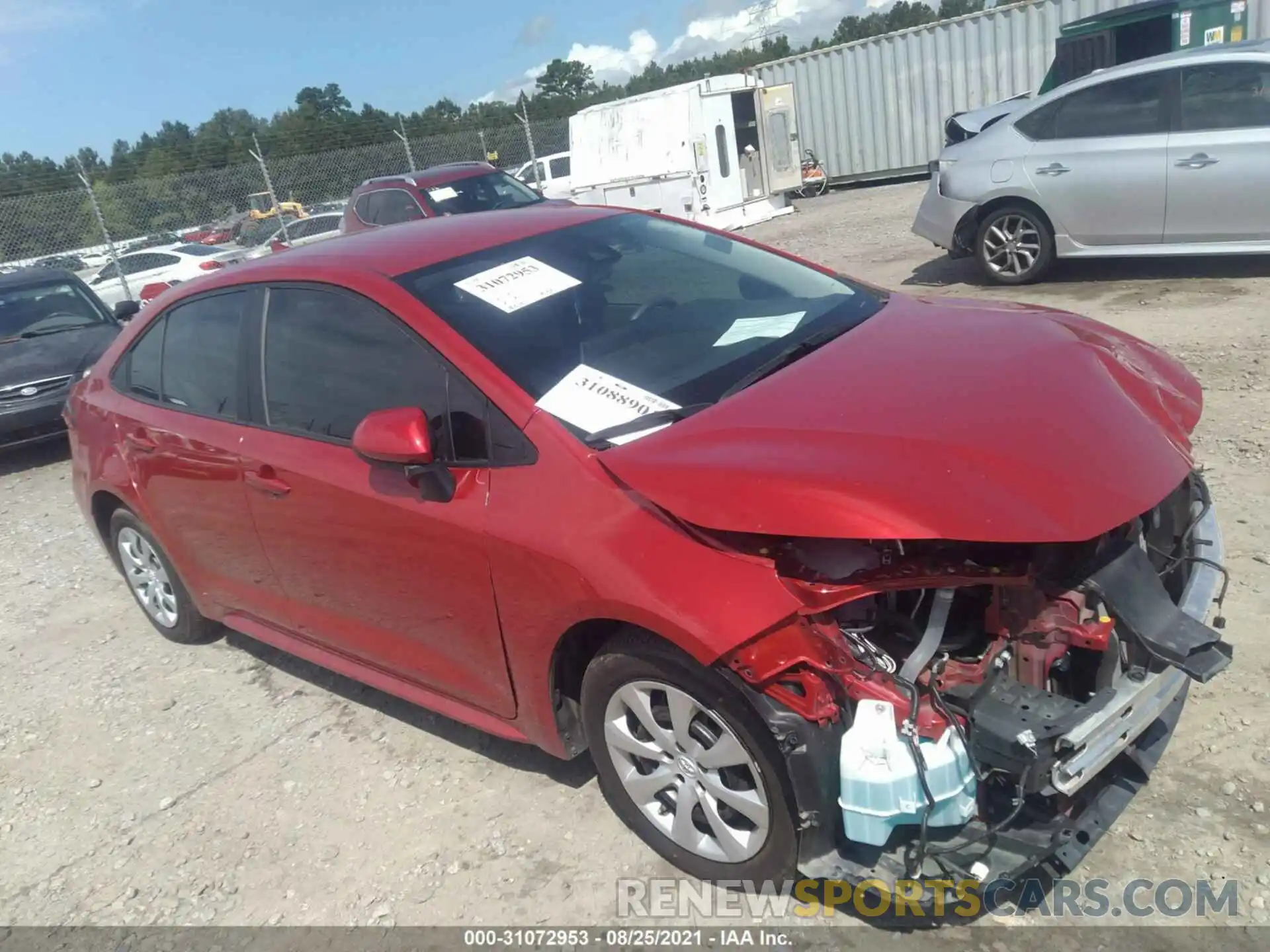 1 Photograph of a damaged car 5YFEPMAE8MP148217 TOYOTA COROLLA 2021