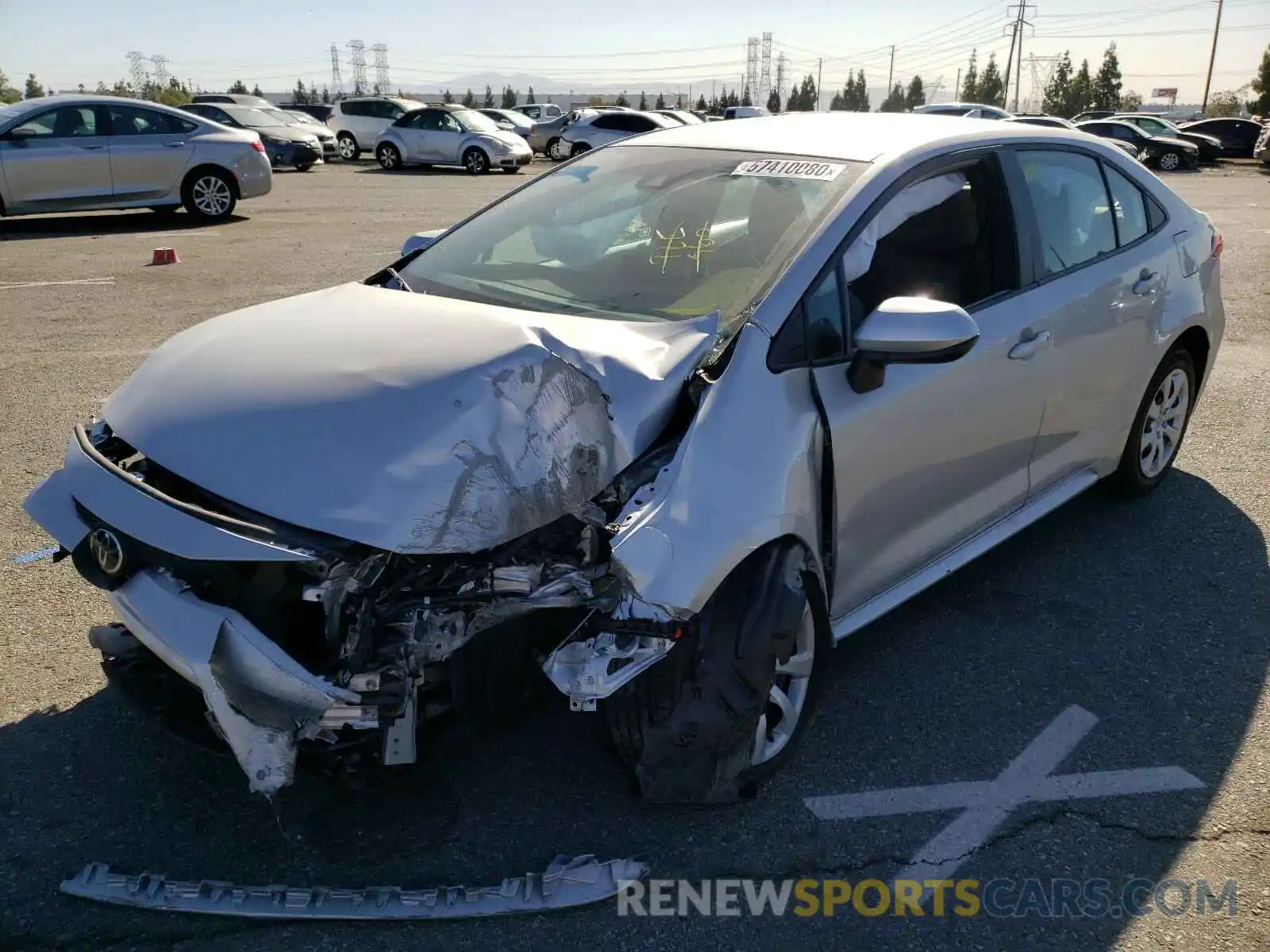 2 Photograph of a damaged car 5YFEPMAE8MP149500 TOYOTA COROLLA 2021