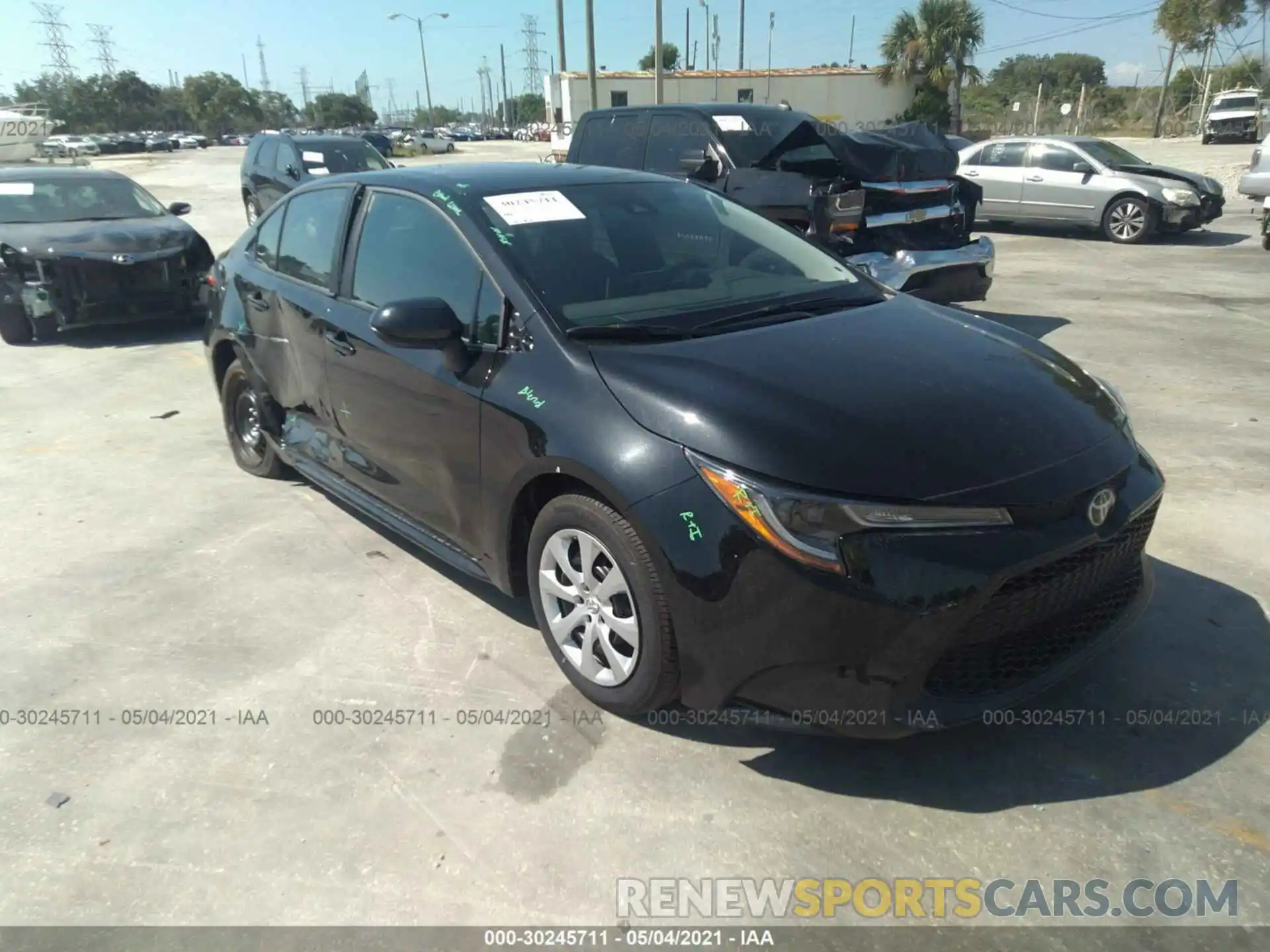 1 Photograph of a damaged car 5YFEPMAE8MP149545 TOYOTA COROLLA 2021