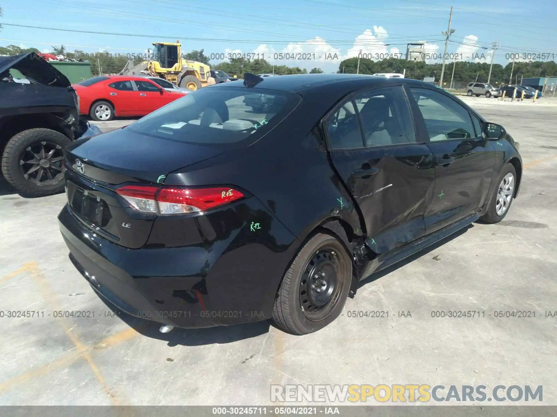 4 Photograph of a damaged car 5YFEPMAE8MP149545 TOYOTA COROLLA 2021