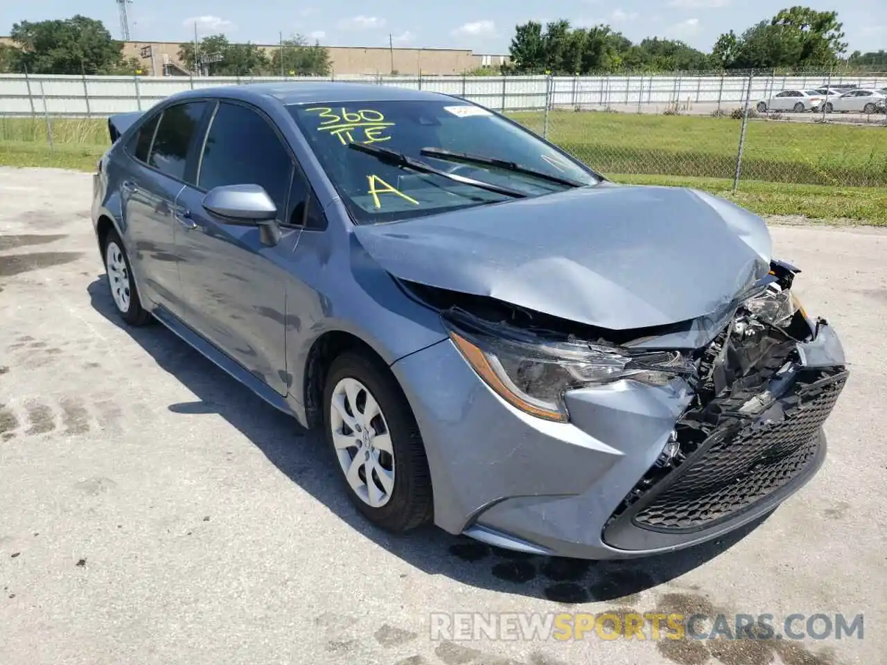 1 Photograph of a damaged car 5YFEPMAE8MP150579 TOYOTA COROLLA 2021