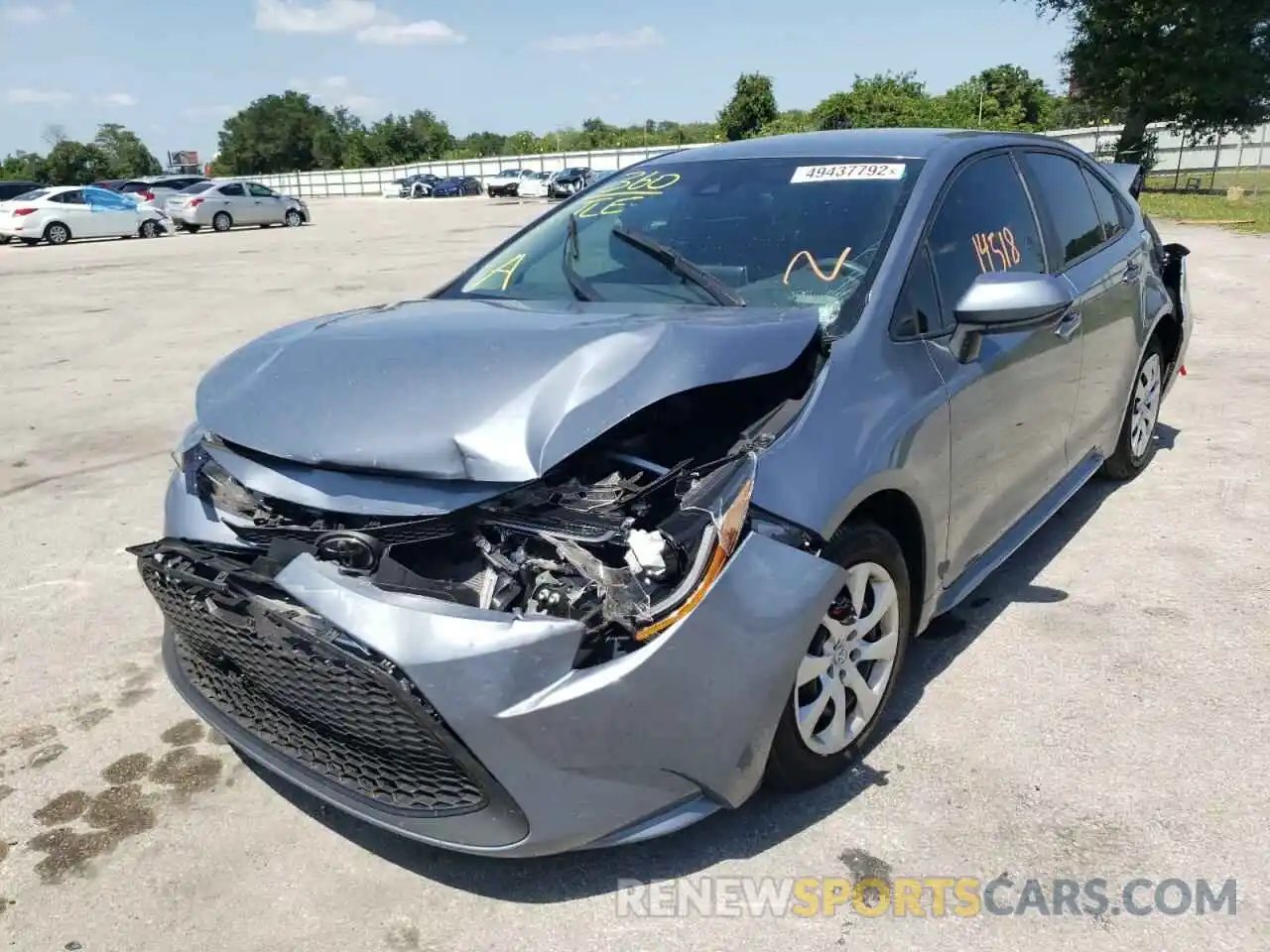 2 Photograph of a damaged car 5YFEPMAE8MP150579 TOYOTA COROLLA 2021