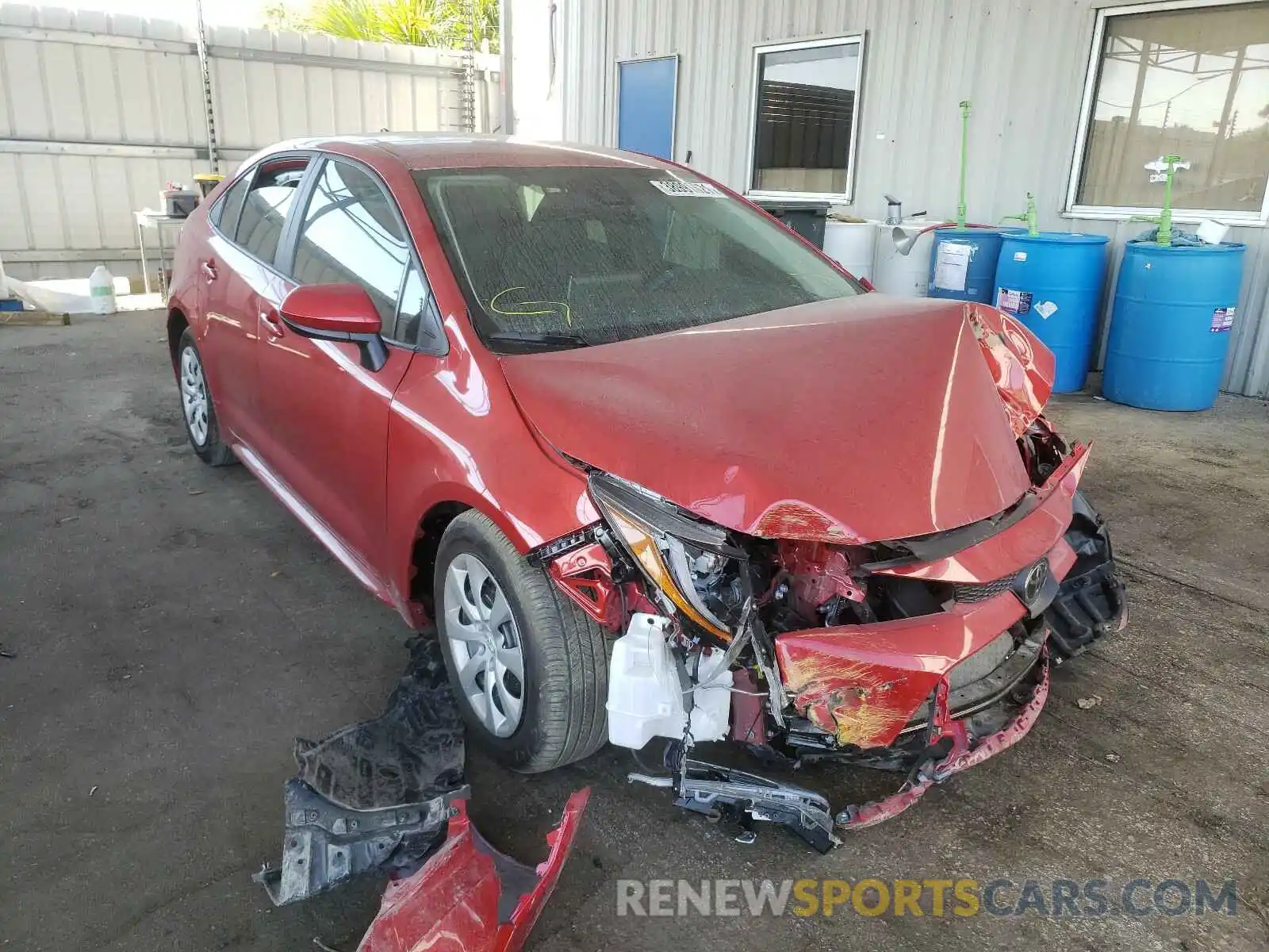 1 Photograph of a damaged car 5YFEPMAE8MP152431 TOYOTA COROLLA 2021