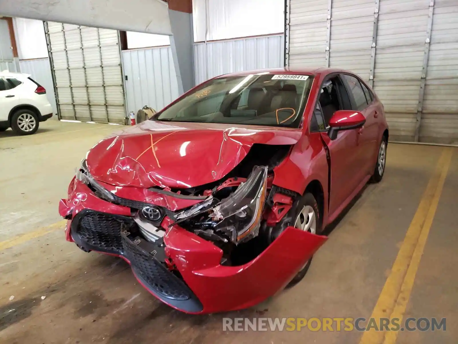 2 Photograph of a damaged car 5YFEPMAE8MP153384 TOYOTA COROLLA 2021