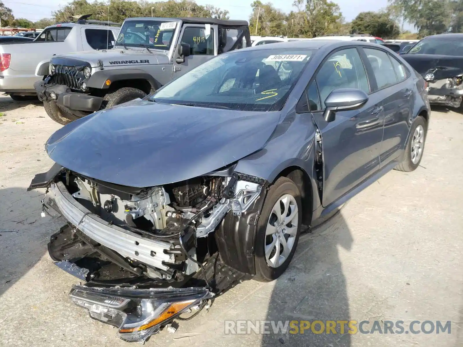 2 Photograph of a damaged car 5YFEPMAE8MP154941 TOYOTA COROLLA 2021