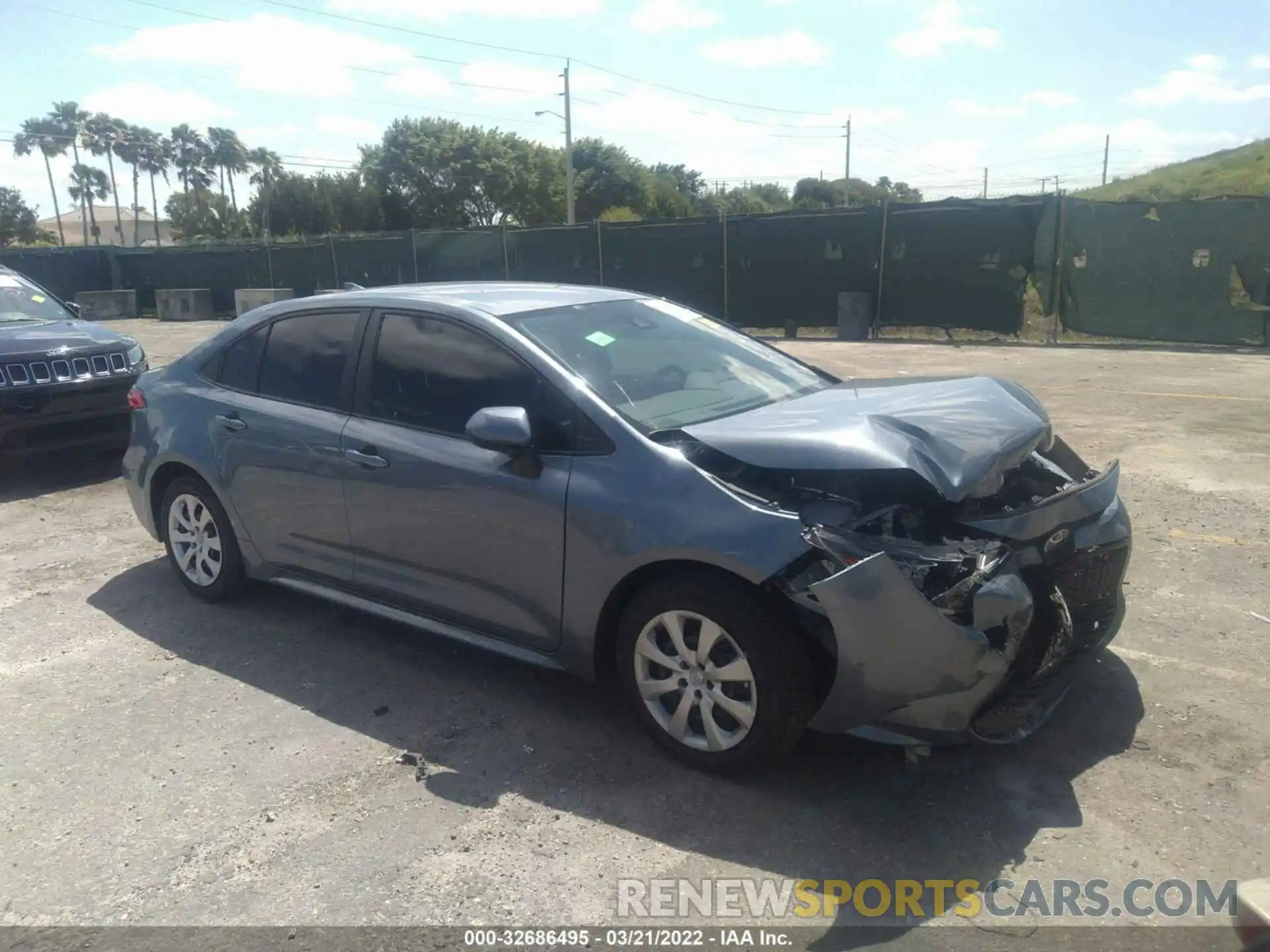 1 Photograph of a damaged car 5YFEPMAE8MP156205 TOYOTA COROLLA 2021