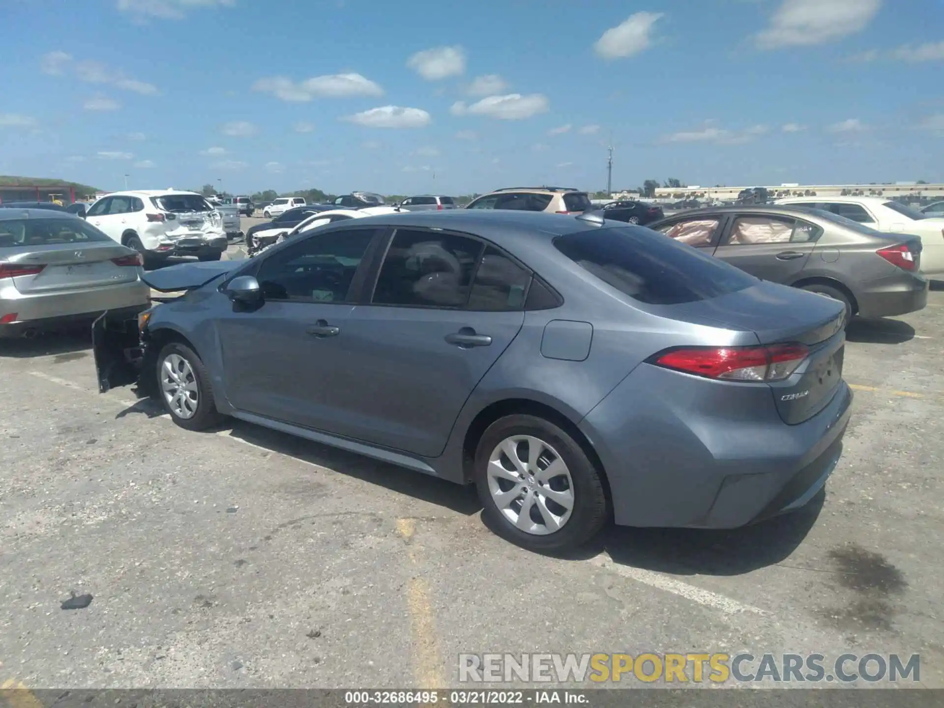 3 Photograph of a damaged car 5YFEPMAE8MP156205 TOYOTA COROLLA 2021