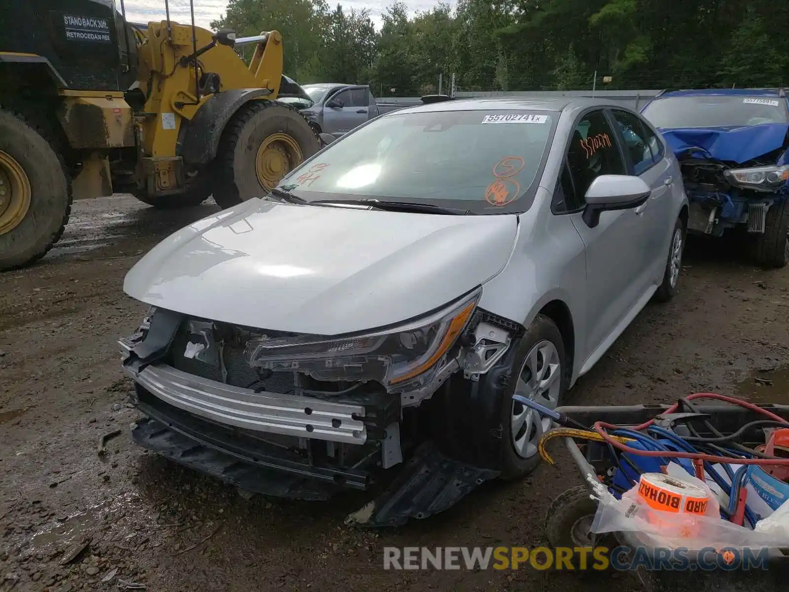 2 Photograph of a damaged car 5YFEPMAE8MP156432 TOYOTA COROLLA 2021