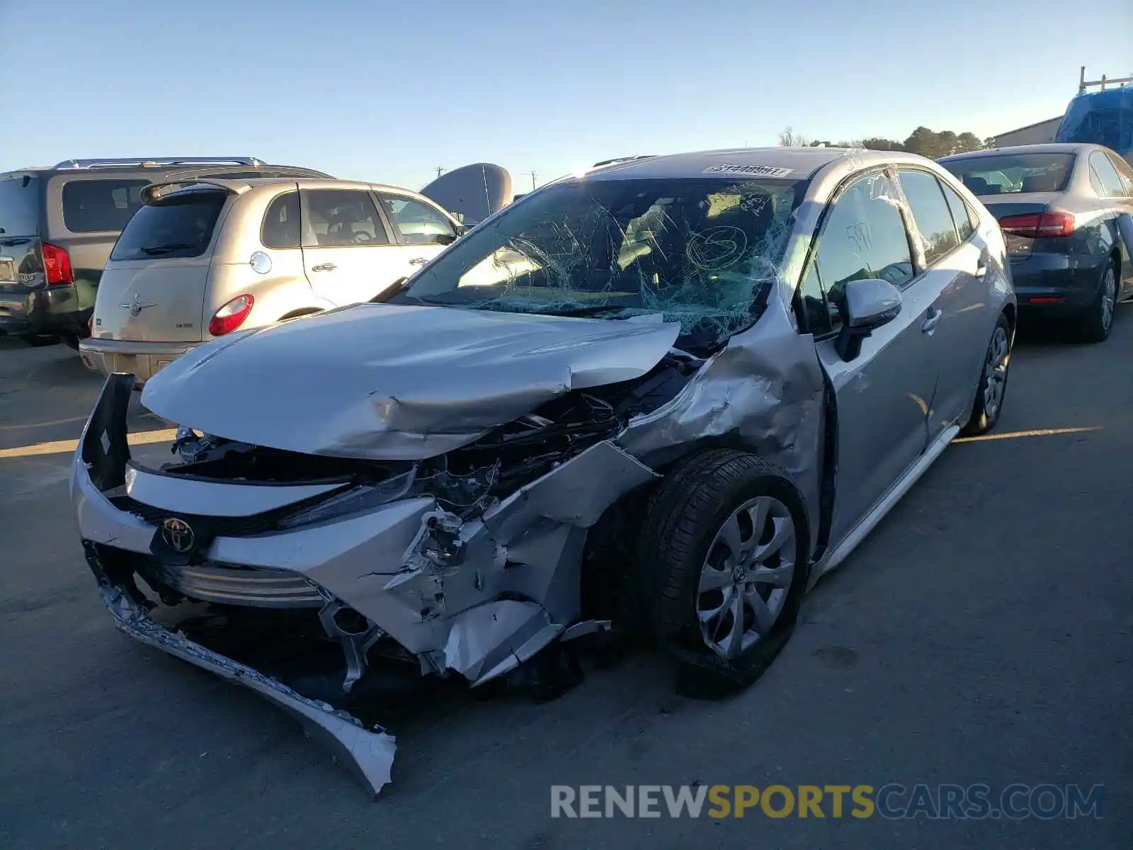 2 Photograph of a damaged car 5YFEPMAE8MP158486 TOYOTA COROLLA 2021