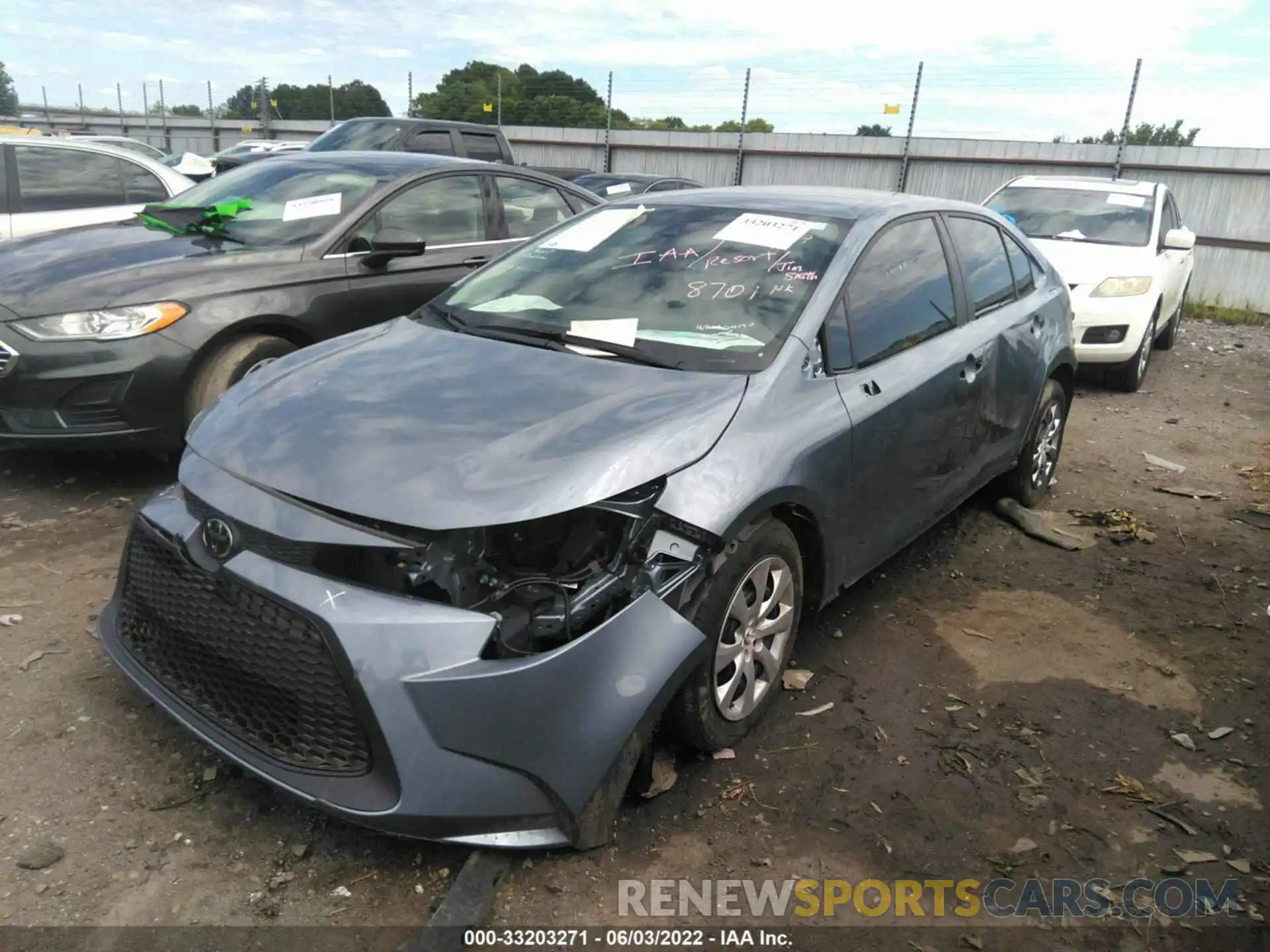 2 Photograph of a damaged car 5YFEPMAE8MP158701 TOYOTA COROLLA 2021