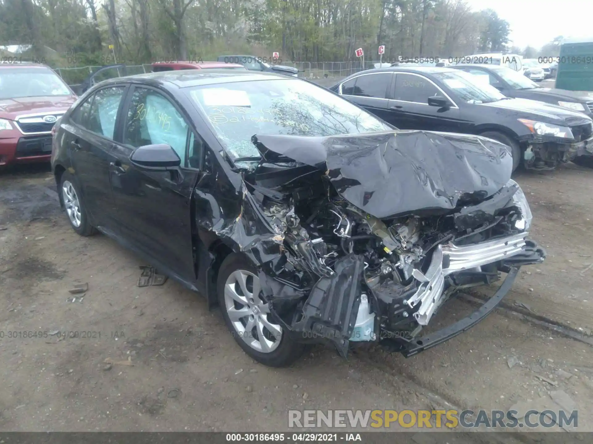 1 Photograph of a damaged car 5YFEPMAE8MP159847 TOYOTA COROLLA 2021