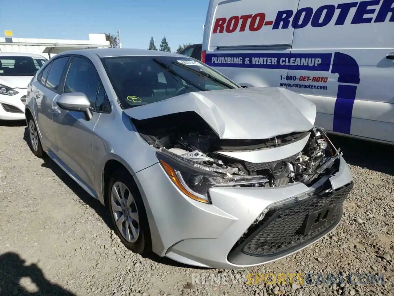 1 Photograph of a damaged car 5YFEPMAE8MP163333 TOYOTA COROLLA 2021