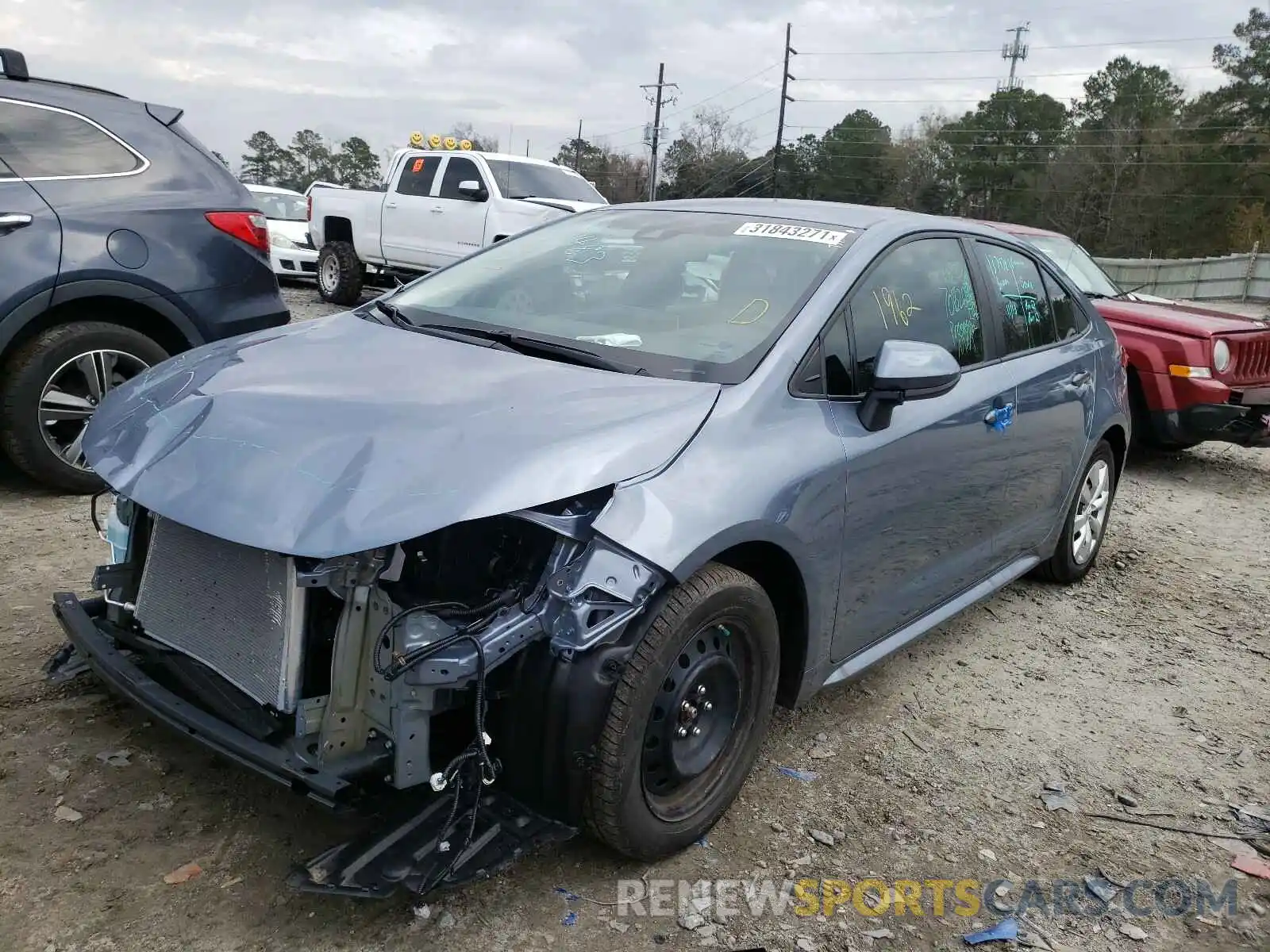 2 Photograph of a damaged car 5YFEPMAE8MP165017 TOYOTA COROLLA 2021