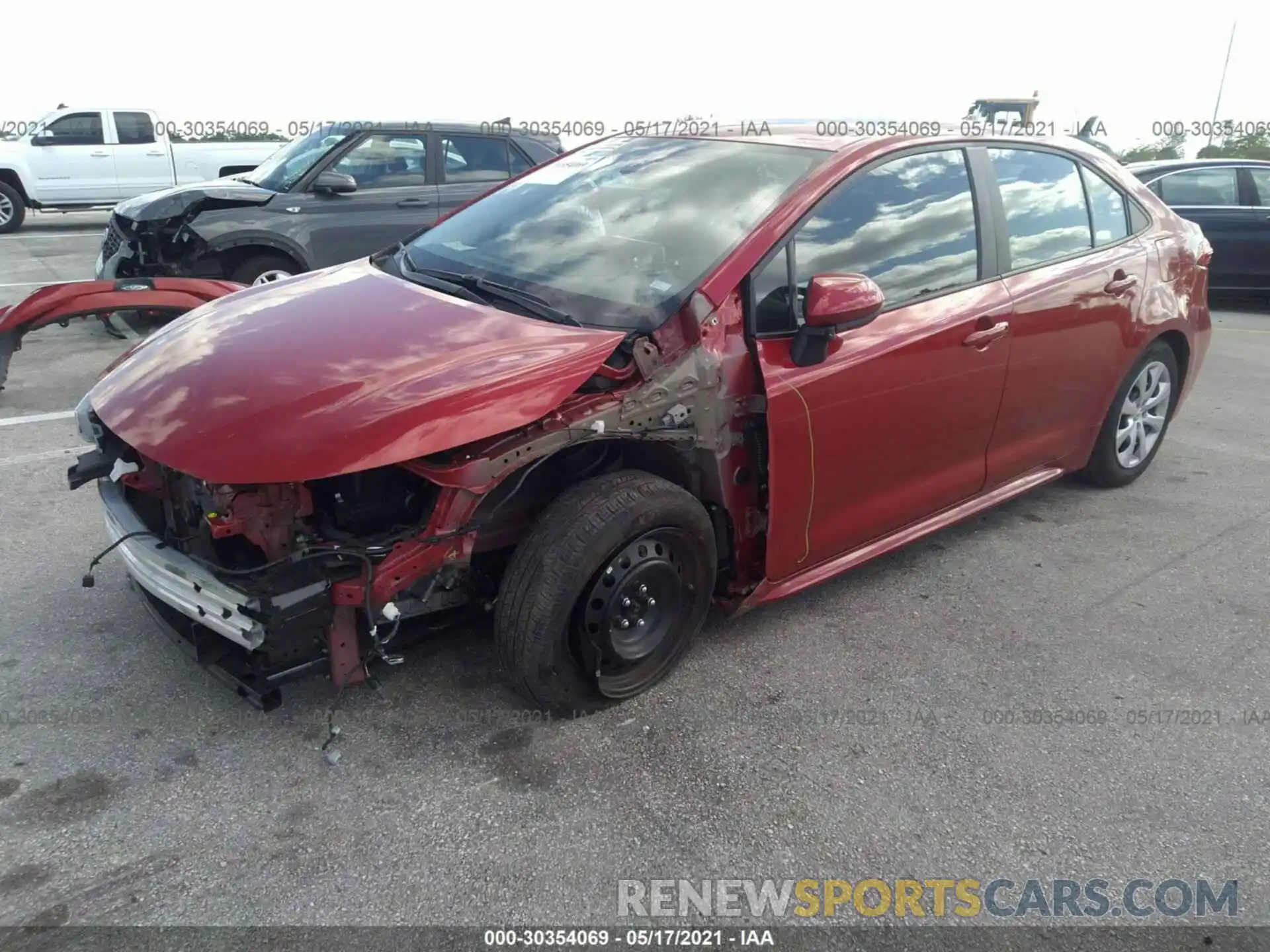 2 Photograph of a damaged car 5YFEPMAE8MP166068 TOYOTA COROLLA 2021