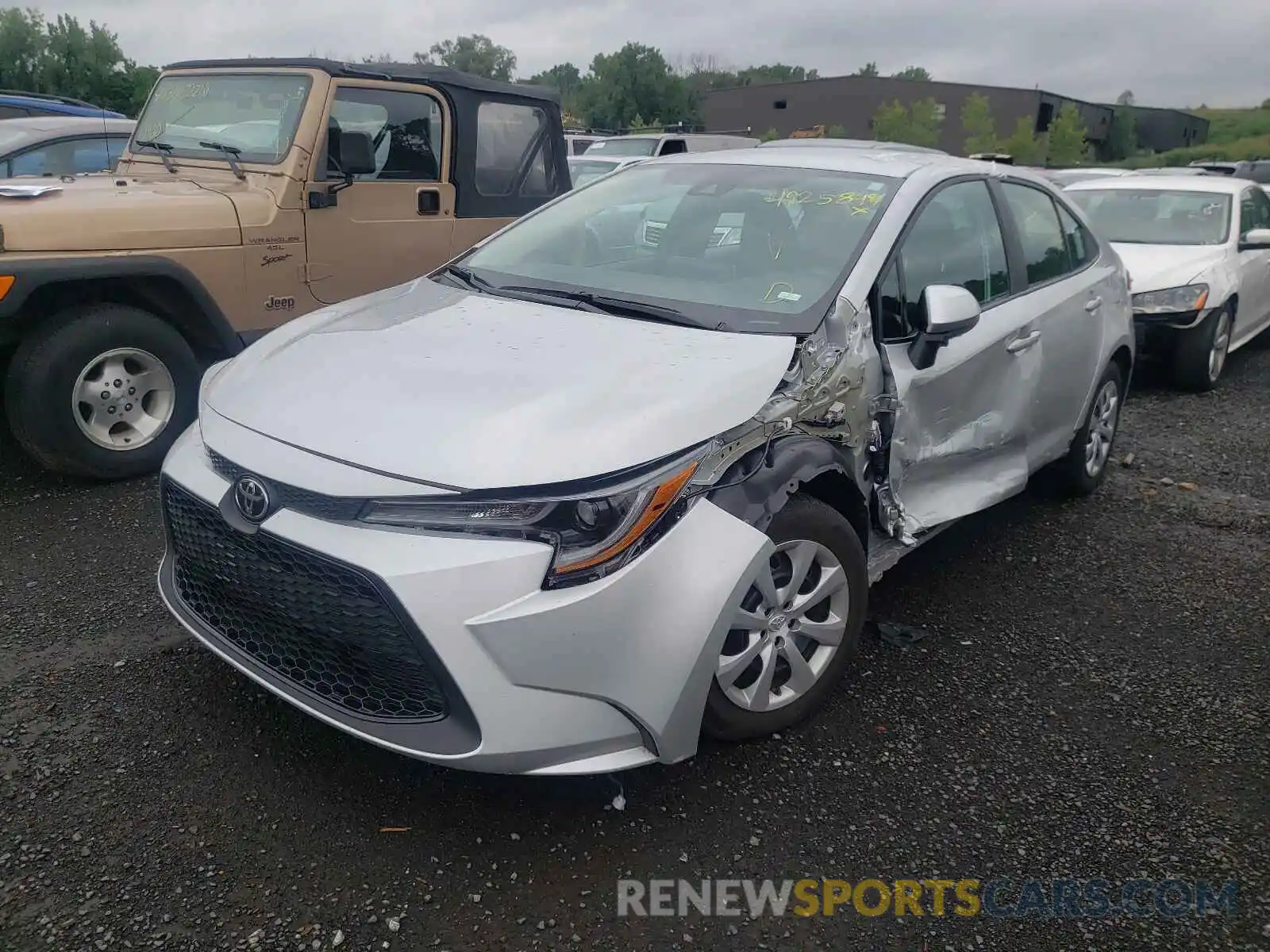 2 Photograph of a damaged car 5YFEPMAE8MP167415 TOYOTA COROLLA 2021