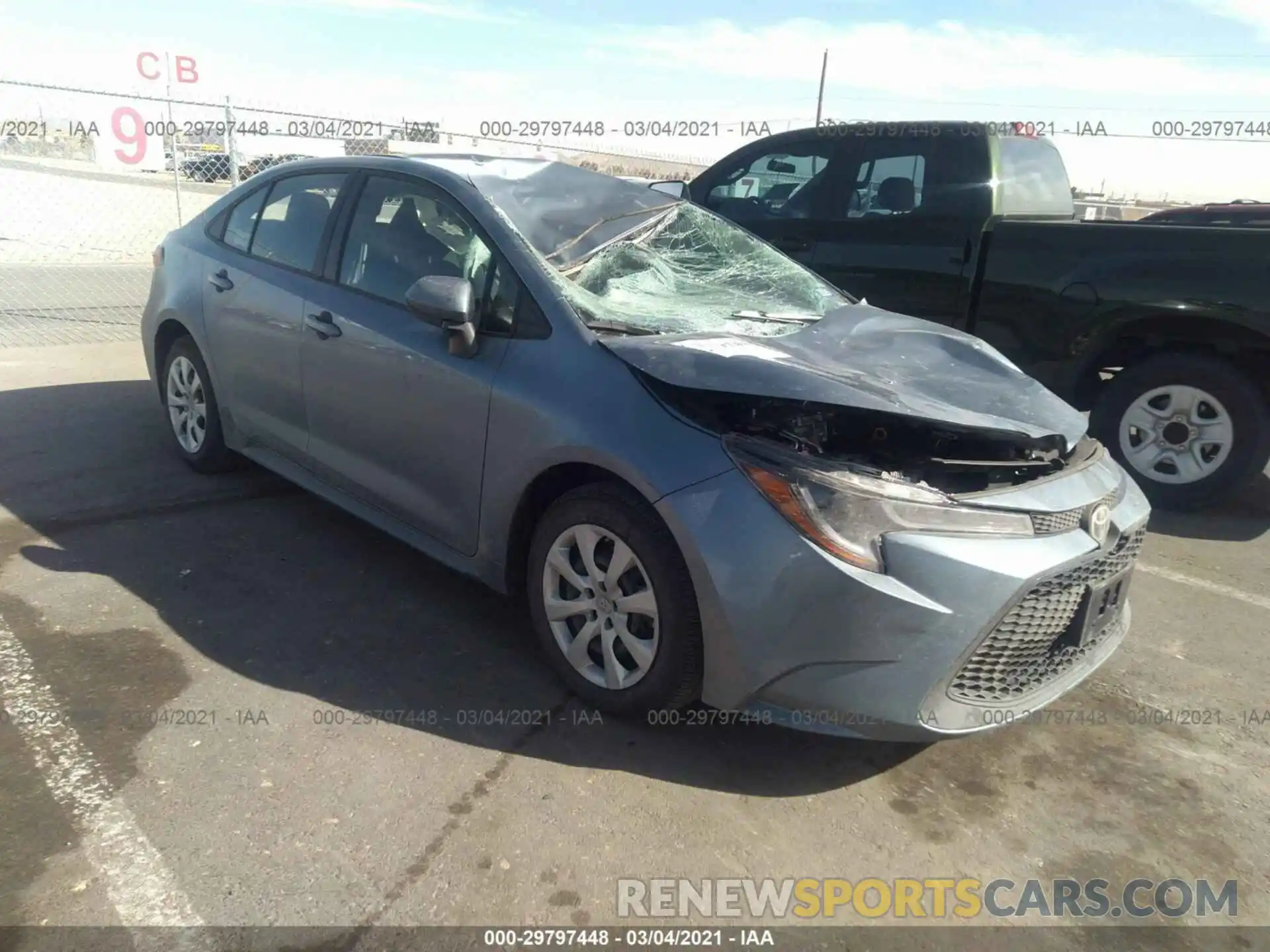 1 Photograph of a damaged car 5YFEPMAE8MP168502 TOYOTA COROLLA 2021