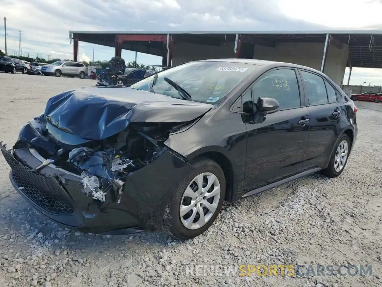 2 Photograph of a damaged car 5YFEPMAE8MP173246 TOYOTA COROLLA 2021