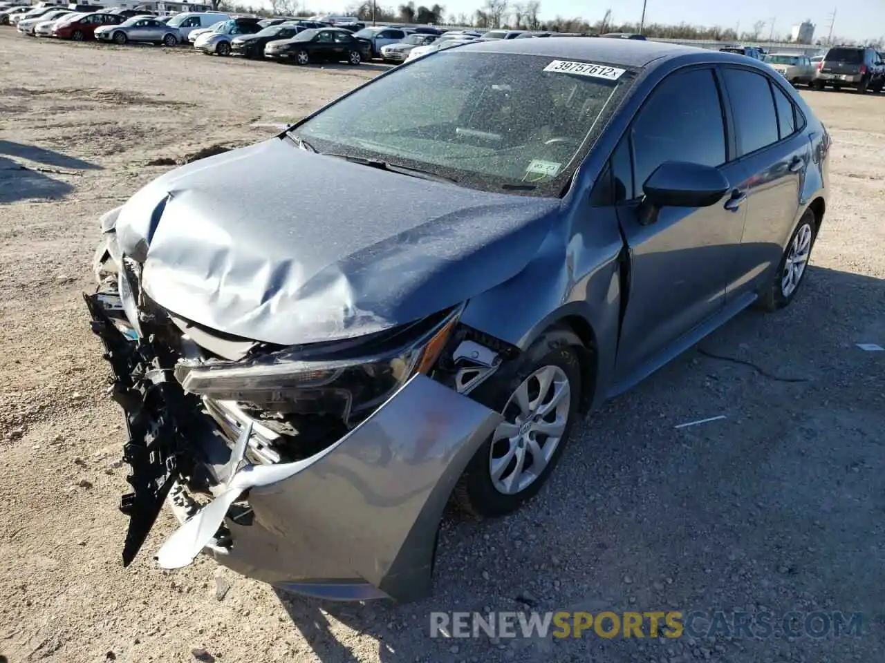 2 Photograph of a damaged car 5YFEPMAE8MP174512 TOYOTA COROLLA 2021