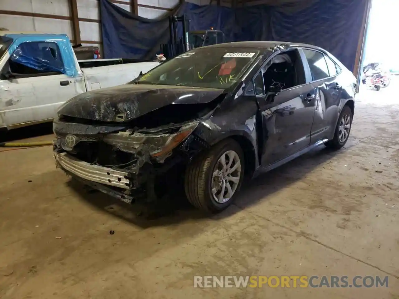 2 Photograph of a damaged car 5YFEPMAE8MP179001 TOYOTA COROLLA 2021