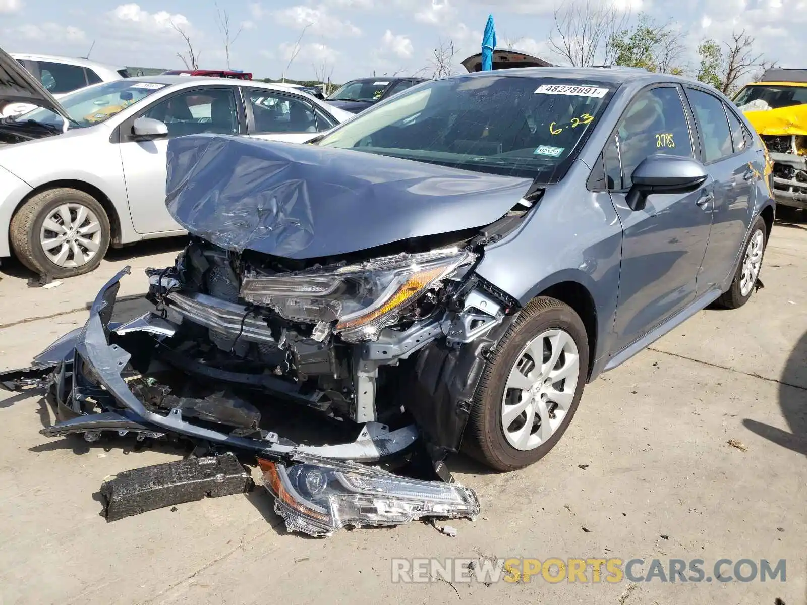 2 Photograph of a damaged car 5YFEPMAE8MP179287 TOYOTA COROLLA 2021