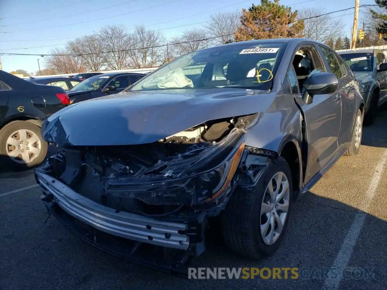 2 Photograph of a damaged car 5YFEPMAE8MP179581 TOYOTA COROLLA 2021