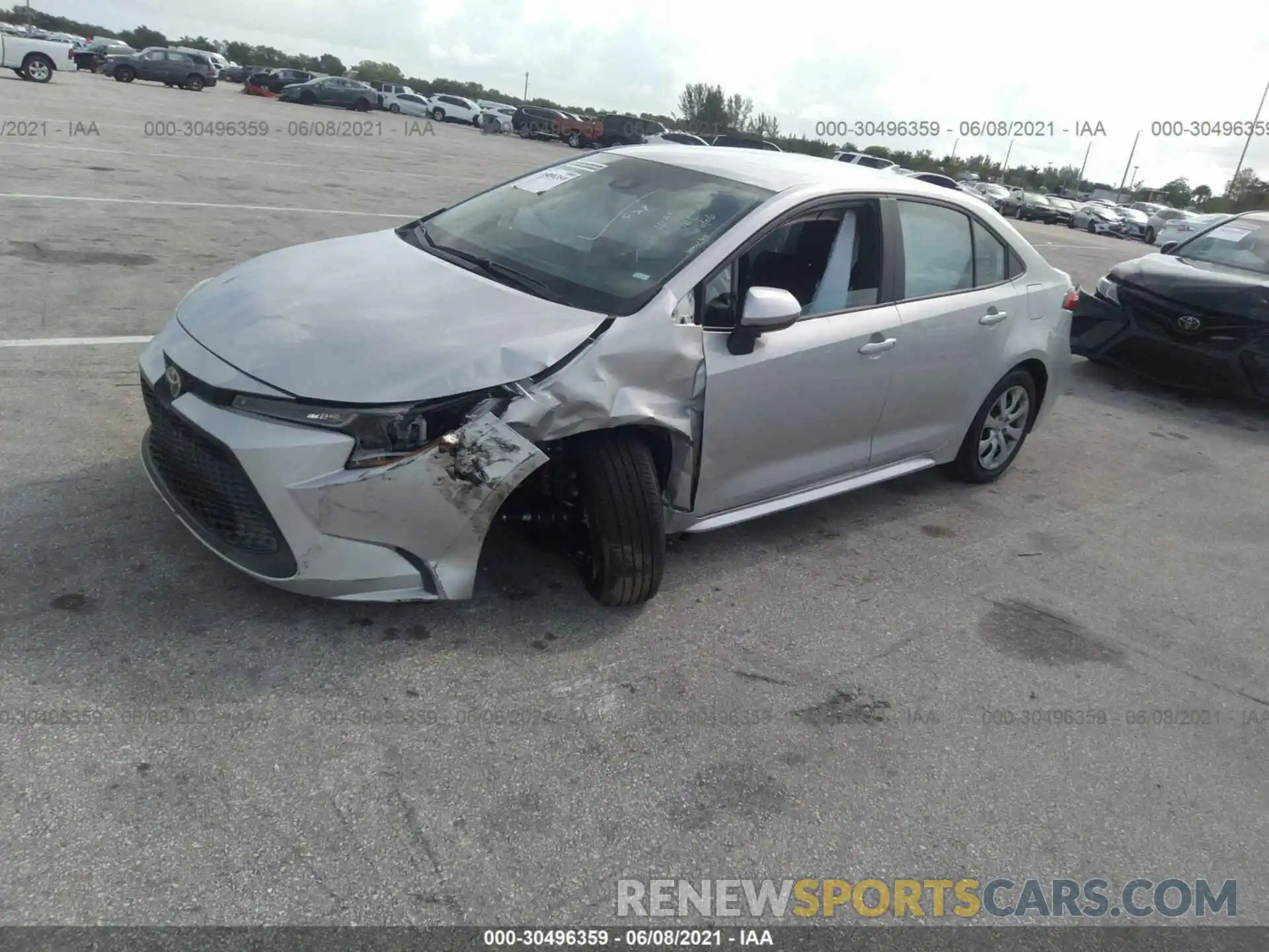 2 Photograph of a damaged car 5YFEPMAE8MP180021 TOYOTA COROLLA 2021