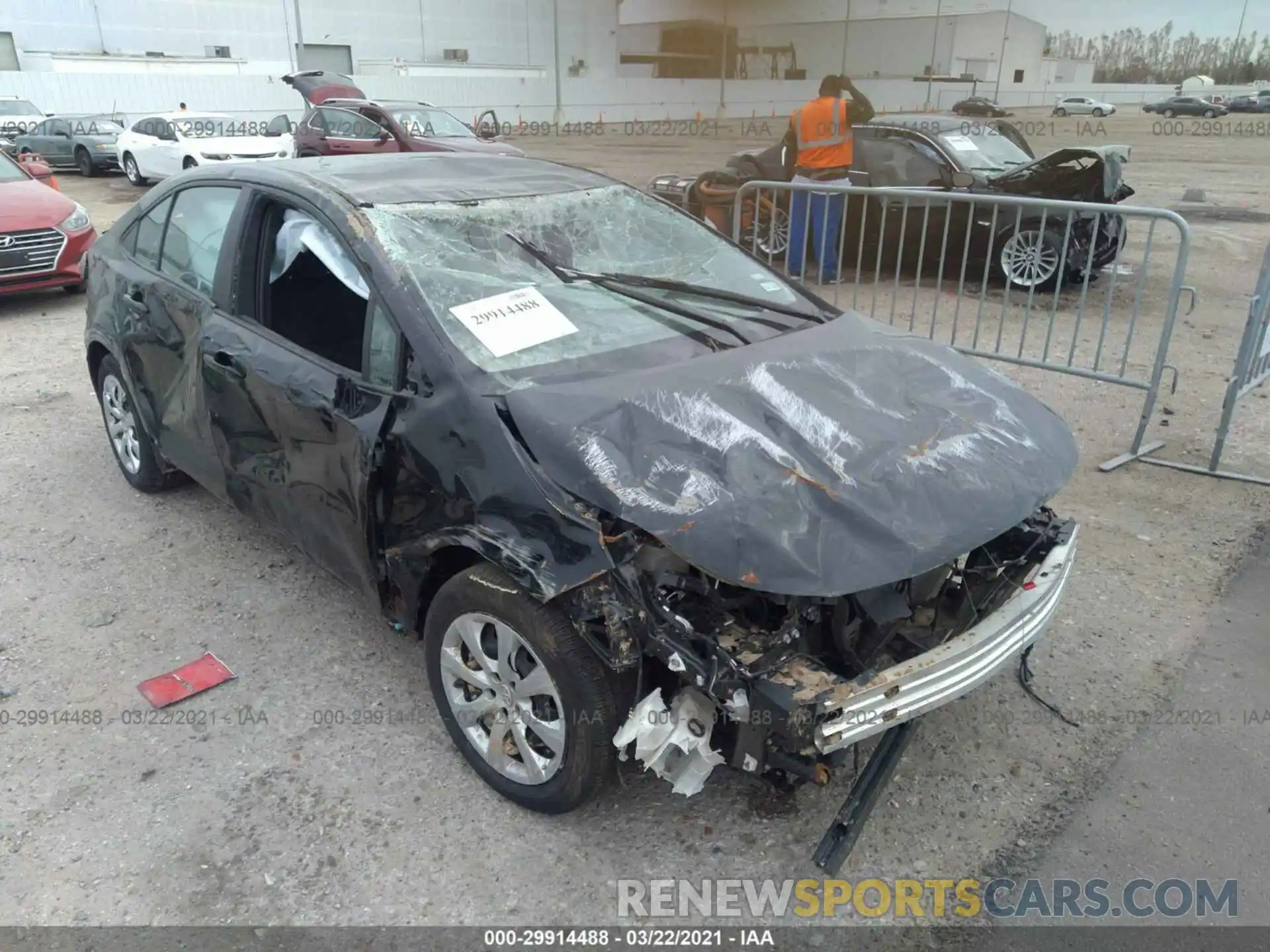 1 Photograph of a damaged car 5YFEPMAE8MP183405 TOYOTA COROLLA 2021