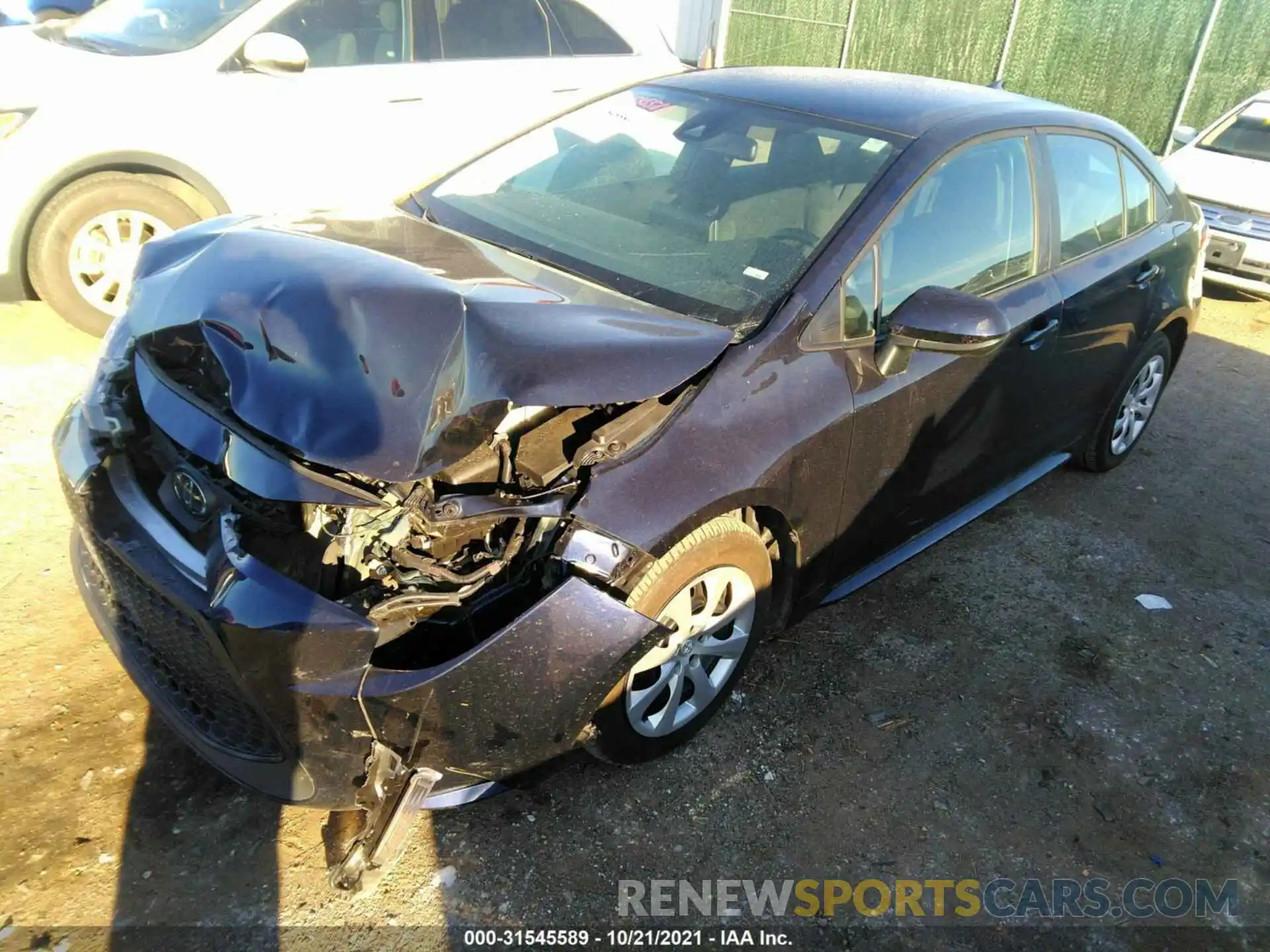 2 Photograph of a damaged car 5YFEPMAE8MP185977 TOYOTA COROLLA 2021