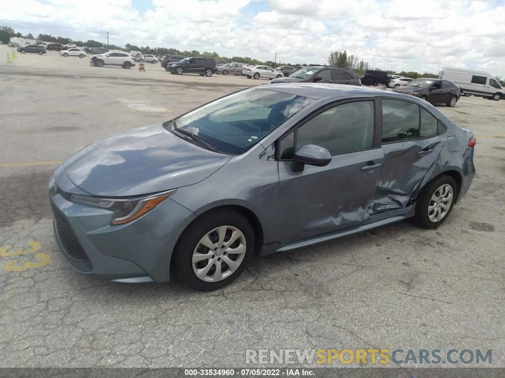 2 Photograph of a damaged car 5YFEPMAE8MP189107 TOYOTA COROLLA 2021