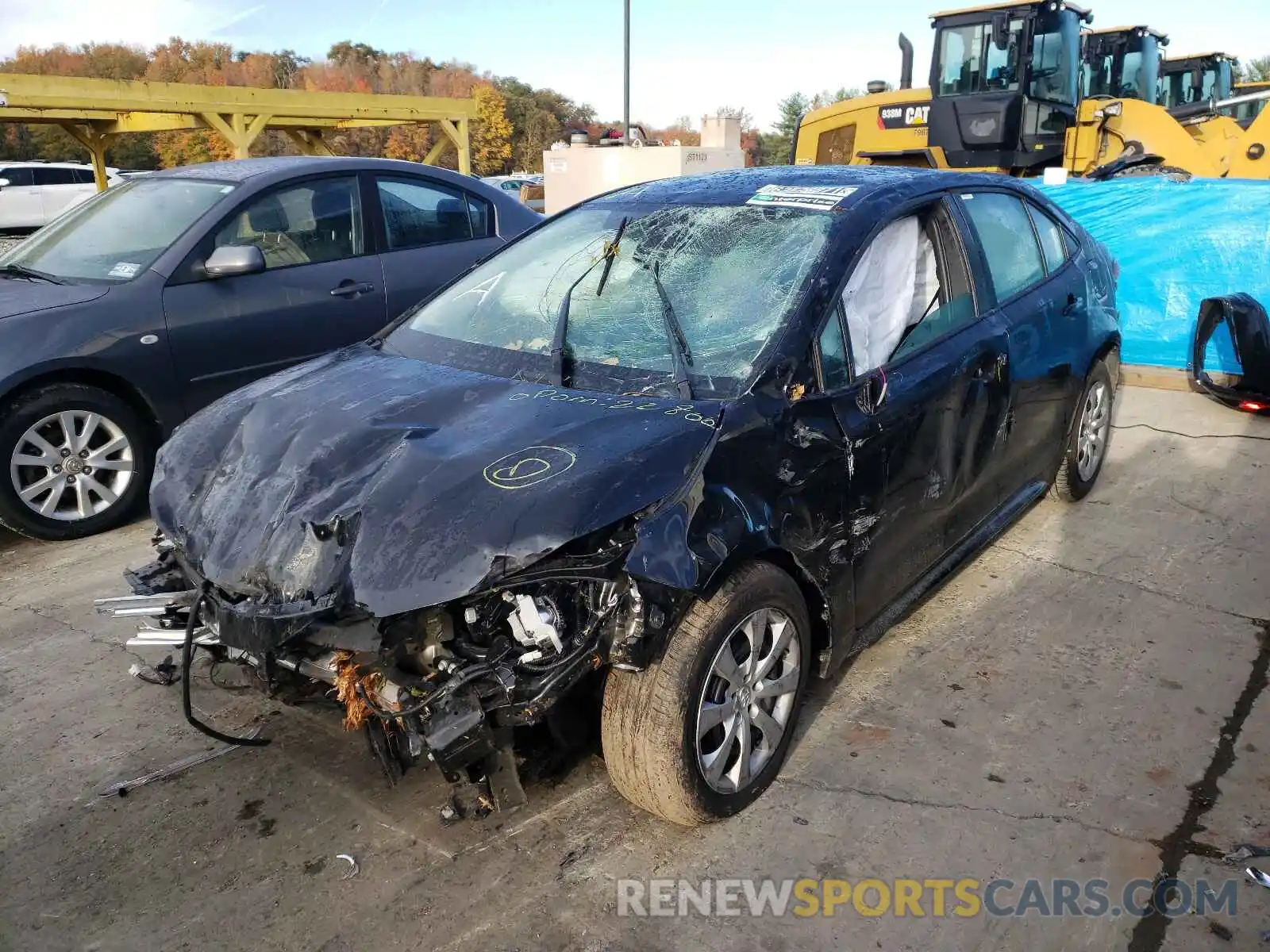 2 Photograph of a damaged car 5YFEPMAE8MP190144 TOYOTA COROLLA 2021