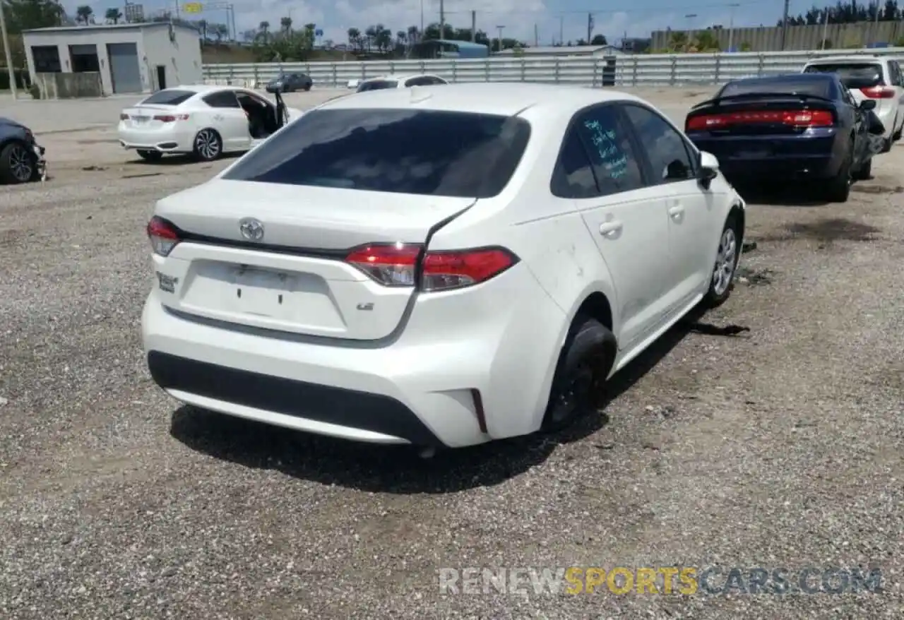 4 Photograph of a damaged car 5YFEPMAE8MP196607 TOYOTA COROLLA 2021