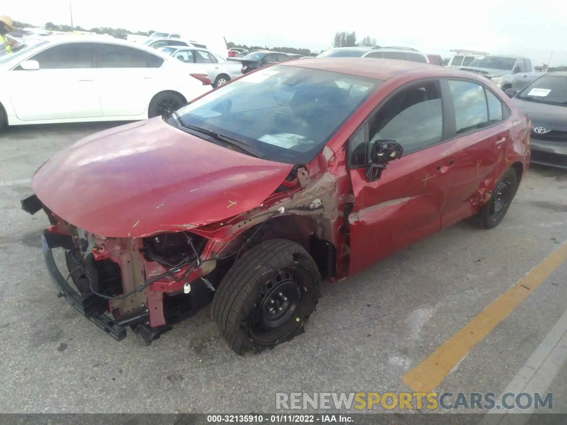 2 Photograph of a damaged car 5YFEPMAE8MP197580 TOYOTA COROLLA 2021