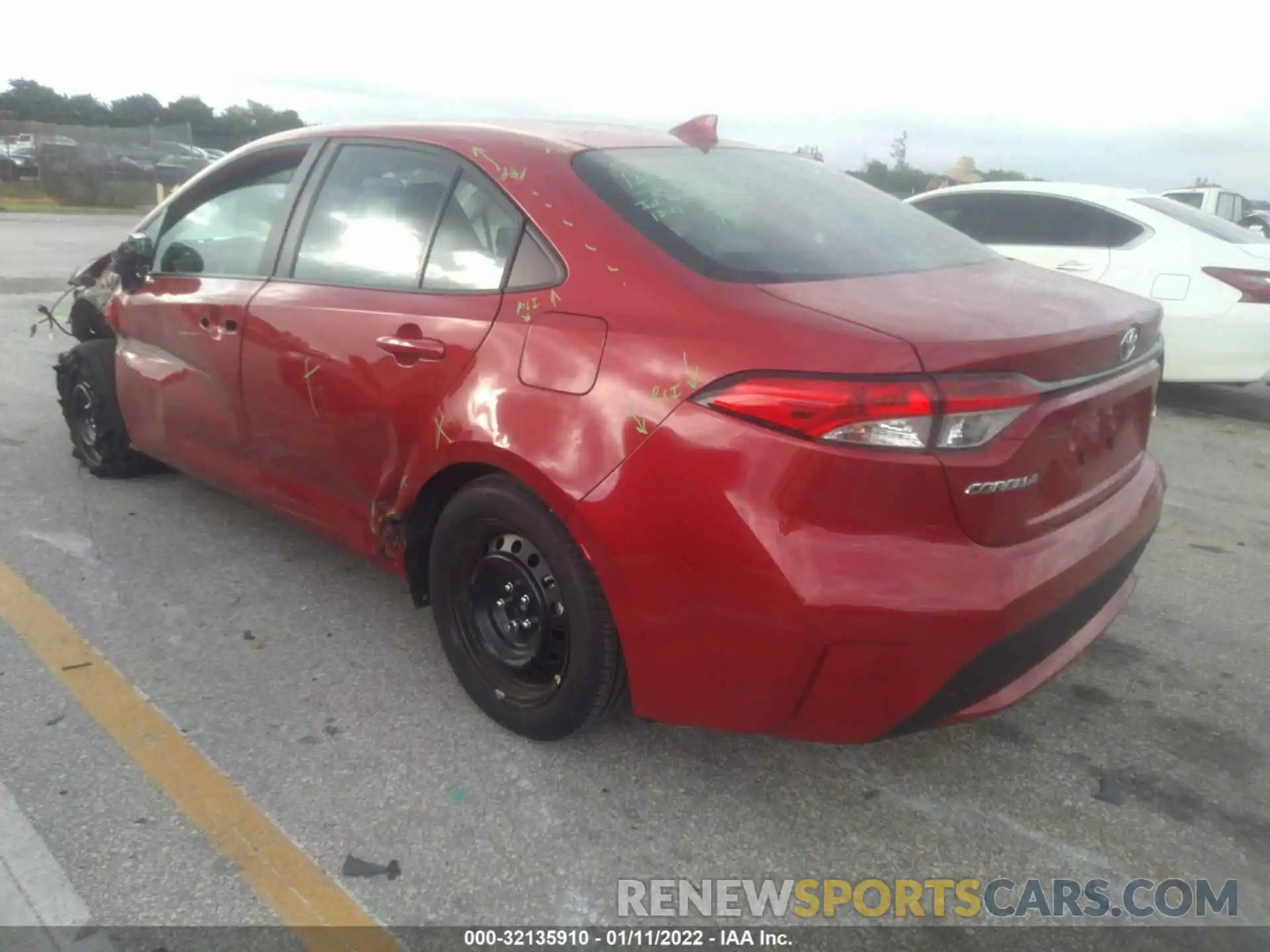 3 Photograph of a damaged car 5YFEPMAE8MP197580 TOYOTA COROLLA 2021