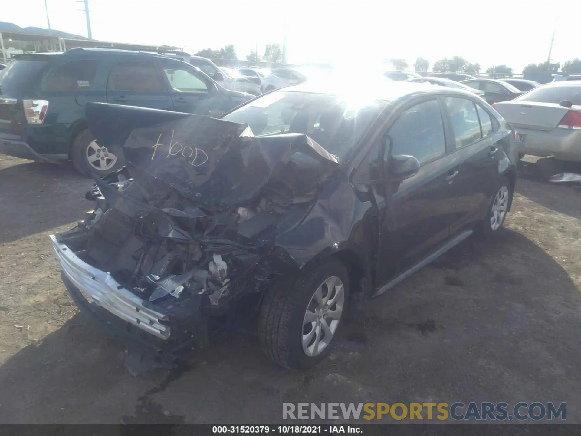 2 Photograph of a damaged car 5YFEPMAE8MP200669 TOYOTA COROLLA 2021