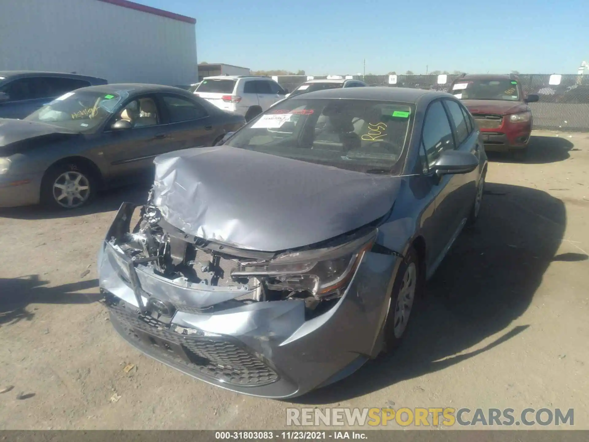 2 Photograph of a damaged car 5YFEPMAE8MP202423 TOYOTA COROLLA 2021