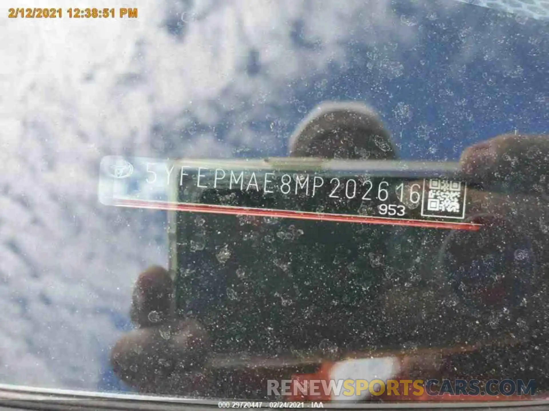 12 Photograph of a damaged car 5YFEPMAE8MP202616 TOYOTA COROLLA 2021