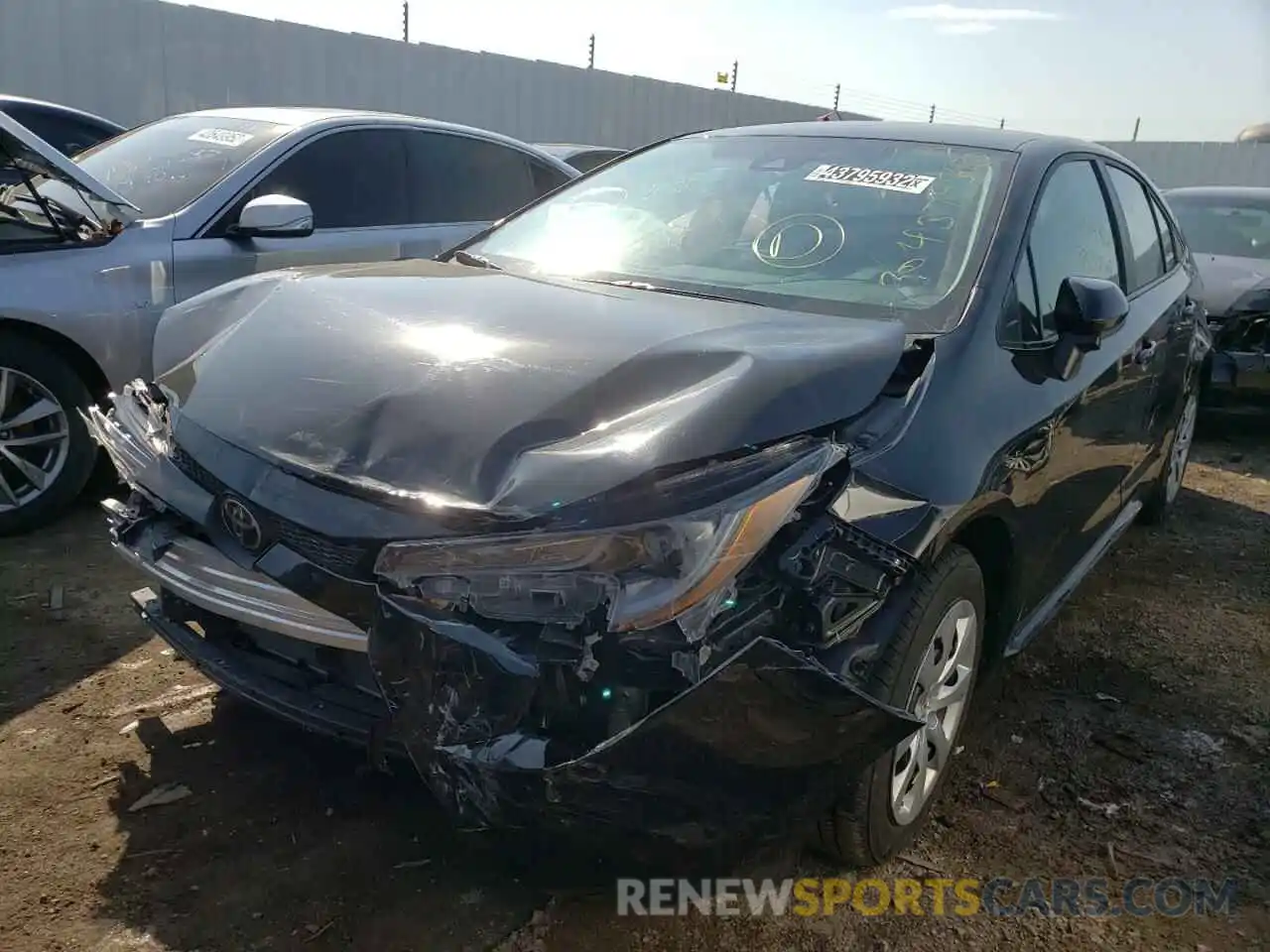 2 Photograph of a damaged car 5YFEPMAE8MP202745 TOYOTA COROLLA 2021