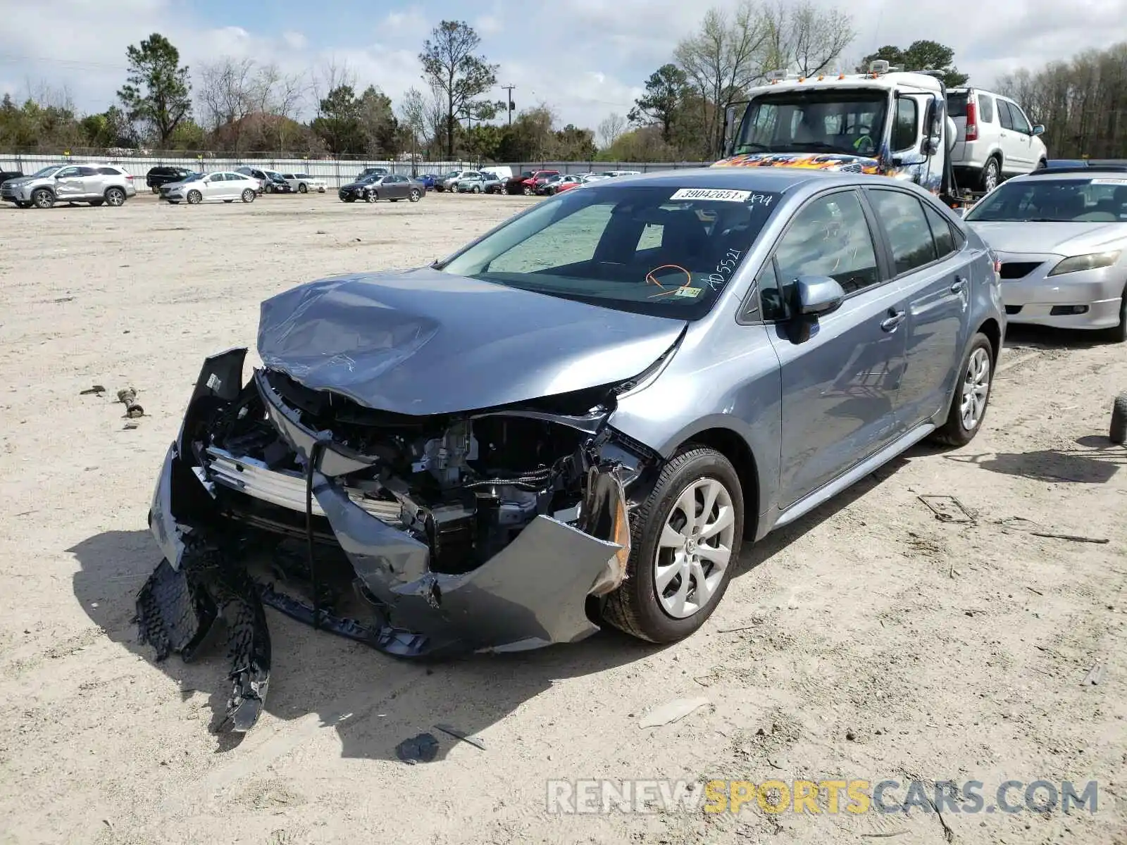 2 Photograph of a damaged car 5YFEPMAE8MP204494 TOYOTA COROLLA 2021